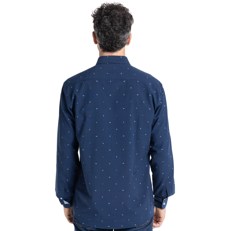 CAMISA OXFORD ESTAMPADA | AZUL - 2