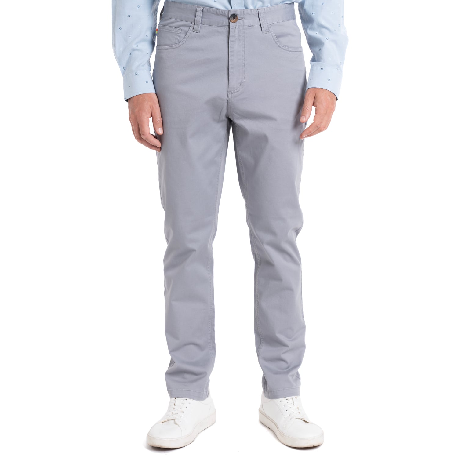 PANTALON 5 BOLSILLO SLIM FIT | GRIS - 1