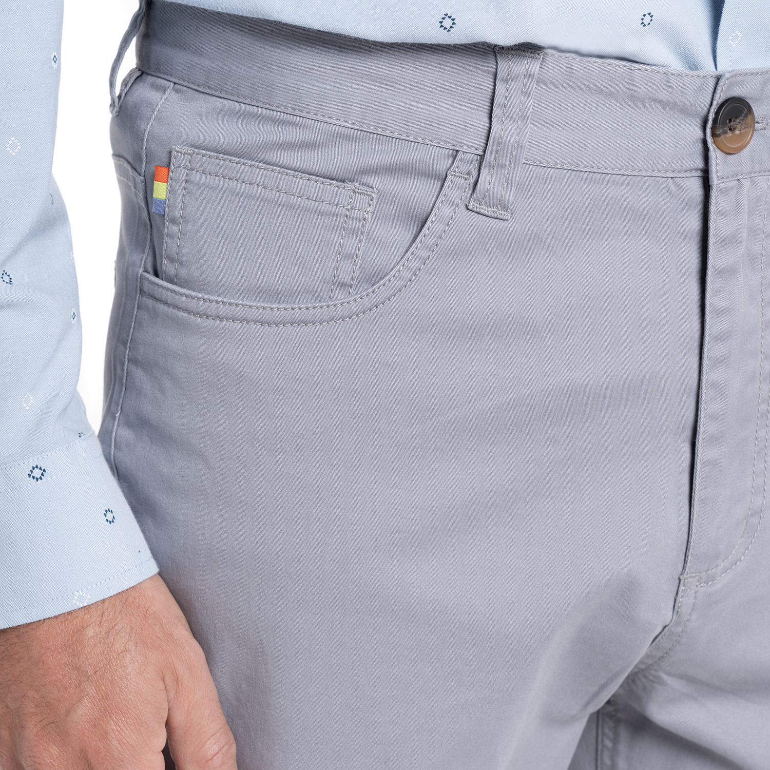 PANTALON 5 BOLSILLO SLIM FIT | GRIS - 3