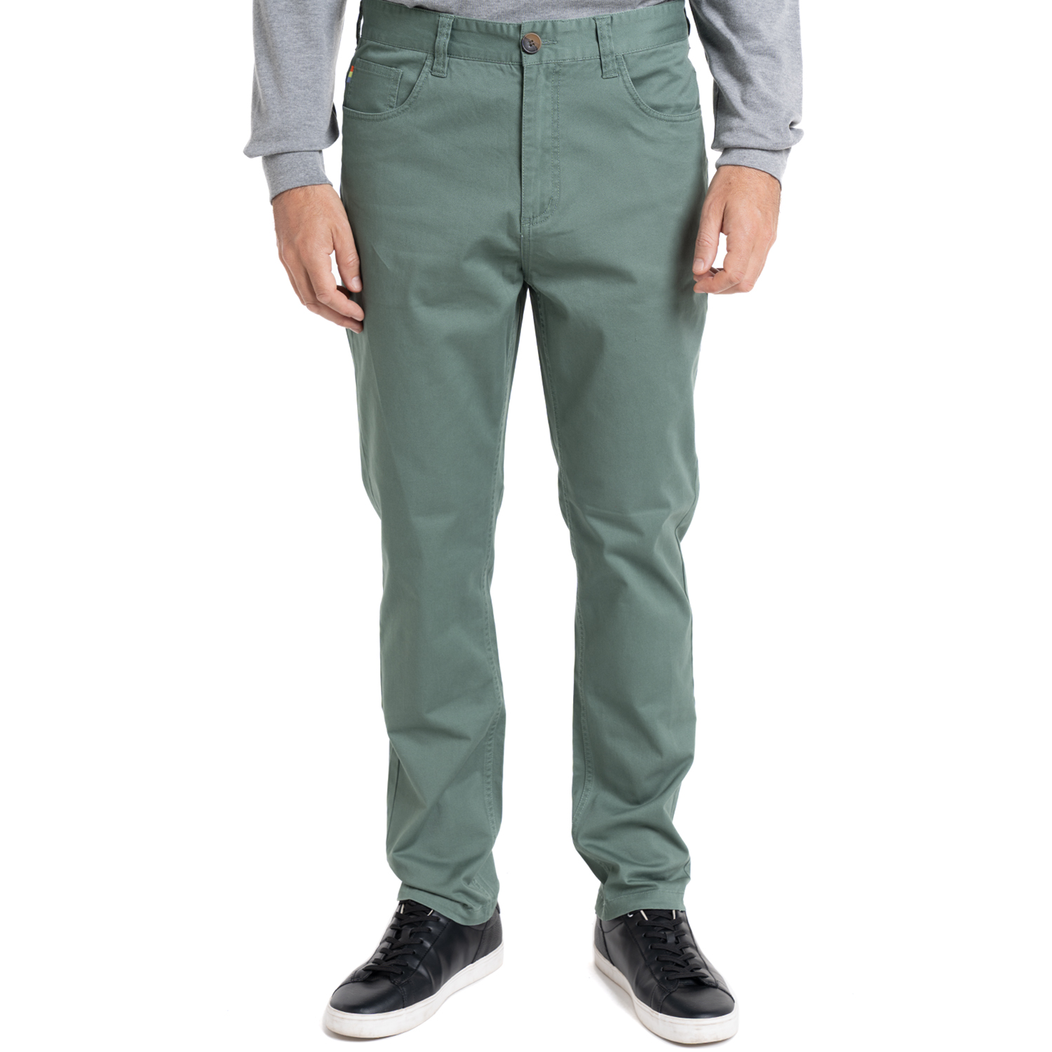 PANTALON 5 BOLSILLO SLIM FIT | VERDE MUSGO - 1