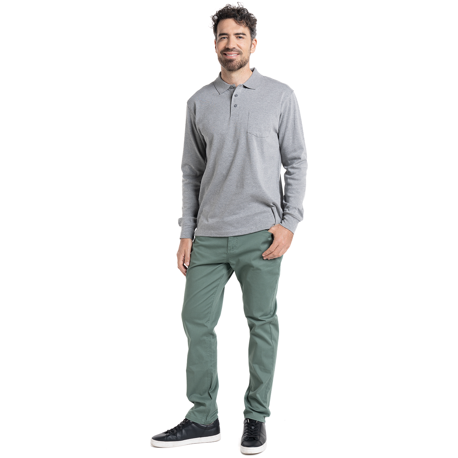 PANTALON 5 BOLSILLO SLIM FIT | VERDE MUSGO - 4