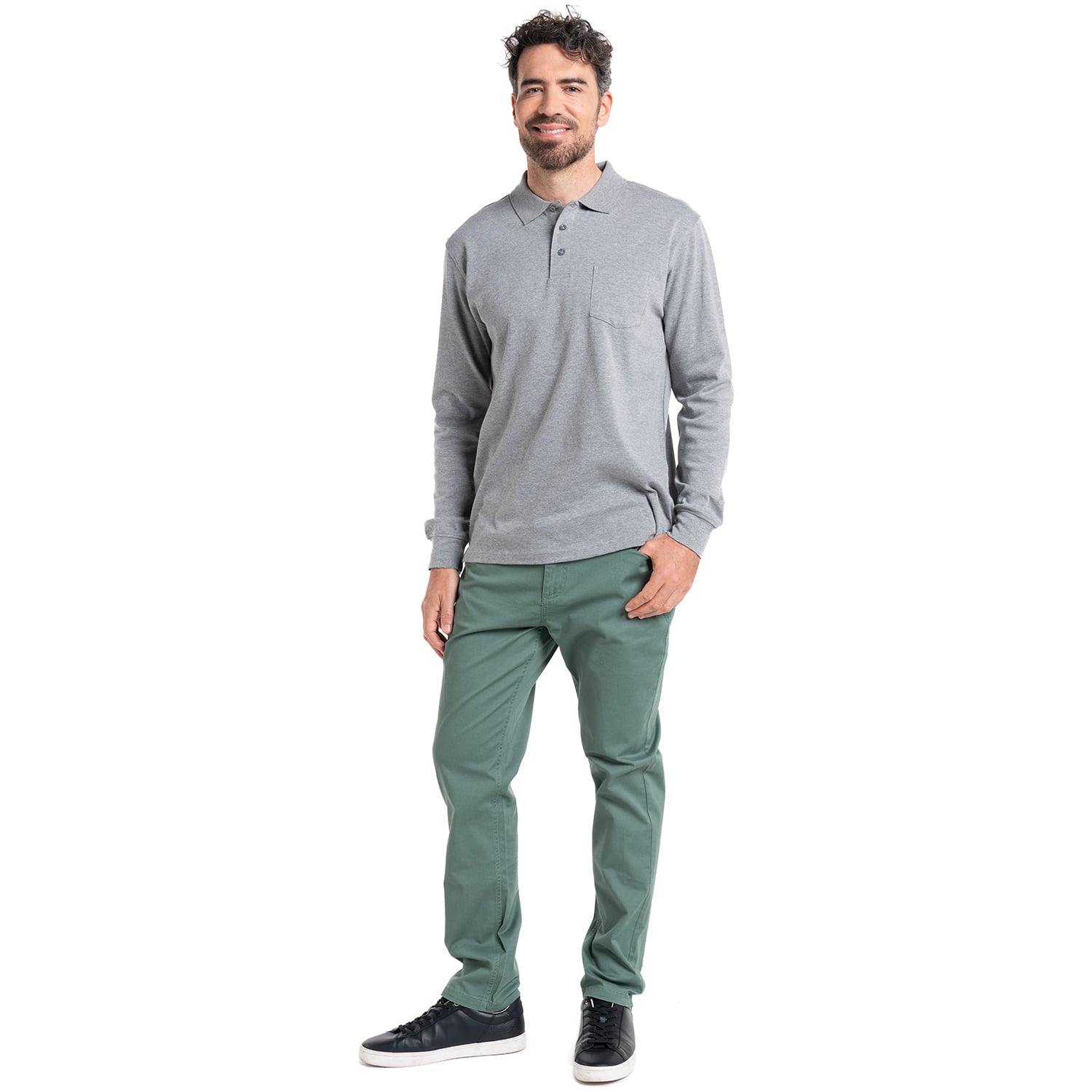 PANTALON 5 BOLSILLO SLIM FIT | VERDE MUSGO - 4