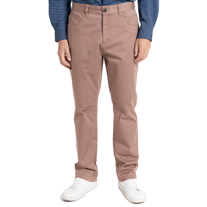 PANTALON 5 BOLSILLO REGULAR FIT | CAFÉ - 1