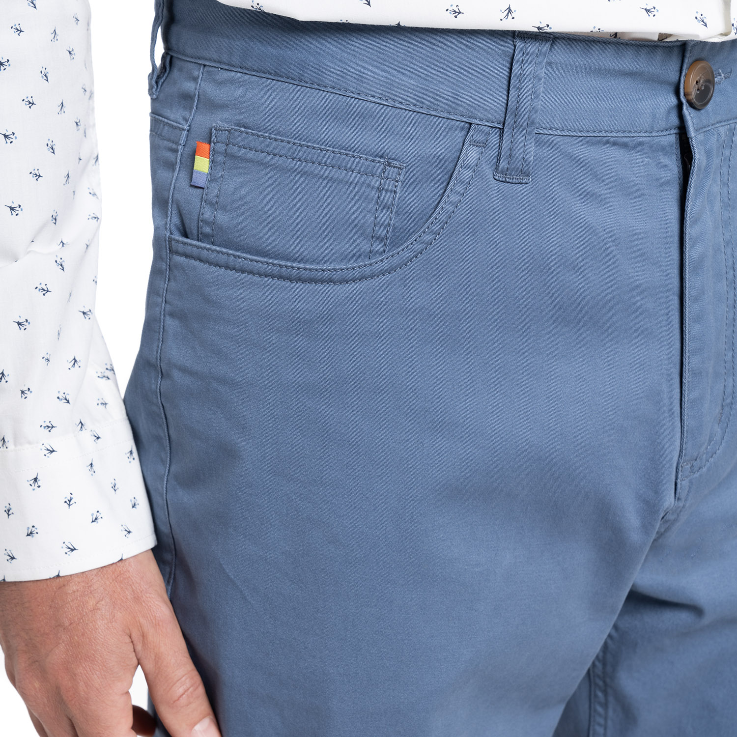 PANTALON 5 BOLSILLO REGULAR FIT | AZUL - 3