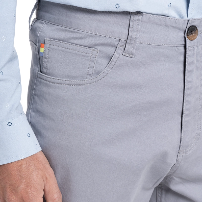PANTALON 5 BOLSILLO REGULAR FIT | GRIS - 3