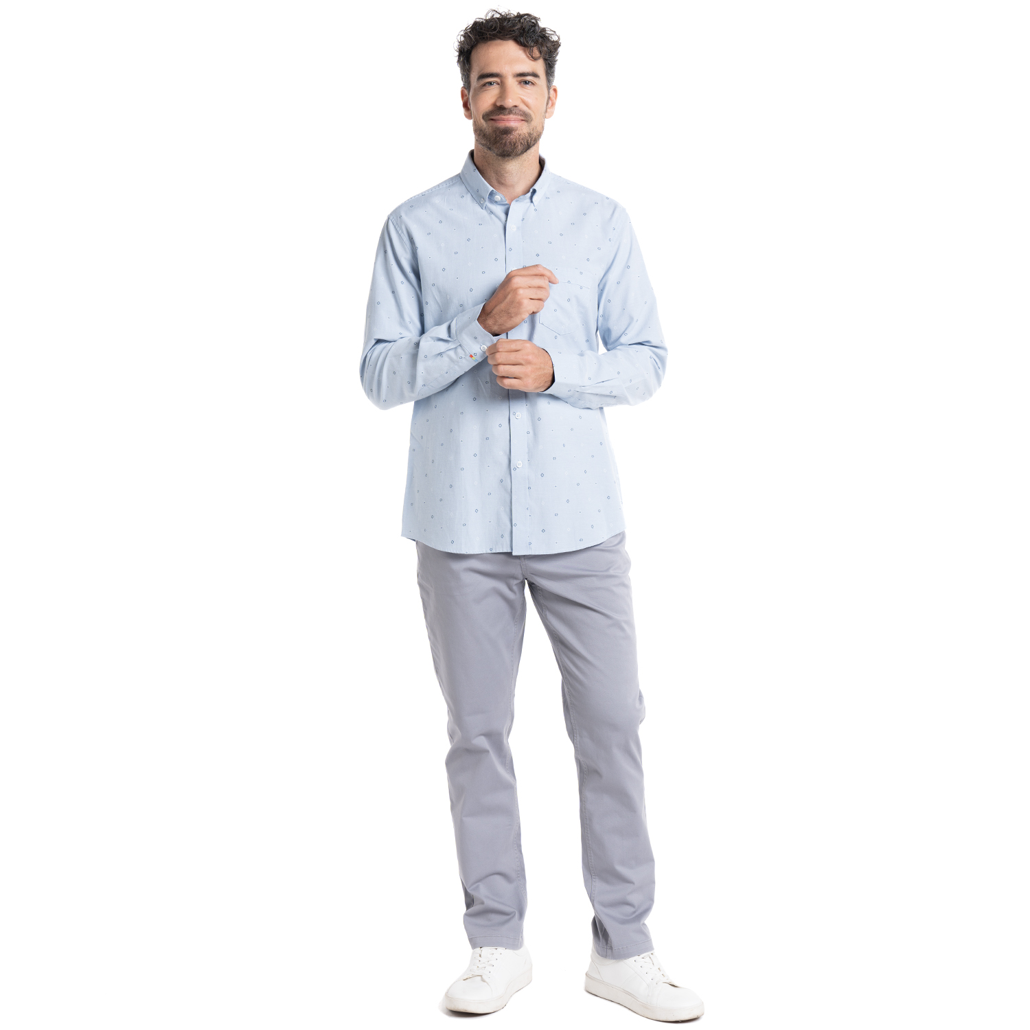 PANTALON 5 BOLSILLO REGULAR FIT | GRIS - 4