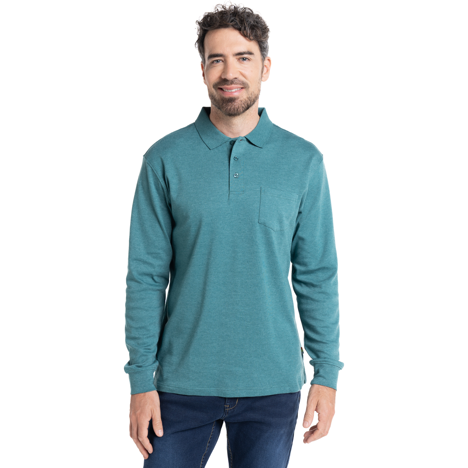 POLERA CUELLO CAMISEO | VERDE - 1