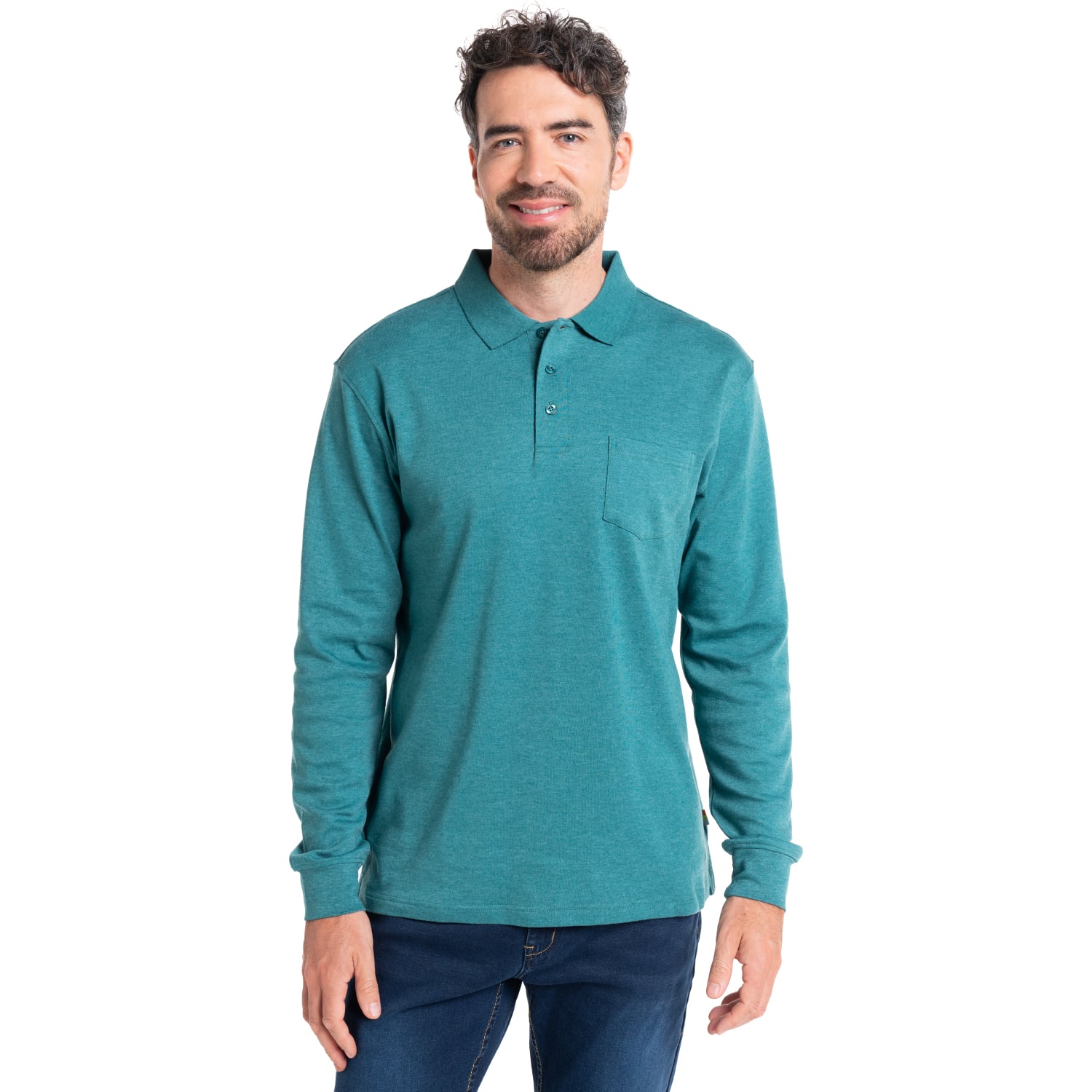 POLERA CUELLO CAMISEO | VERDE - 1