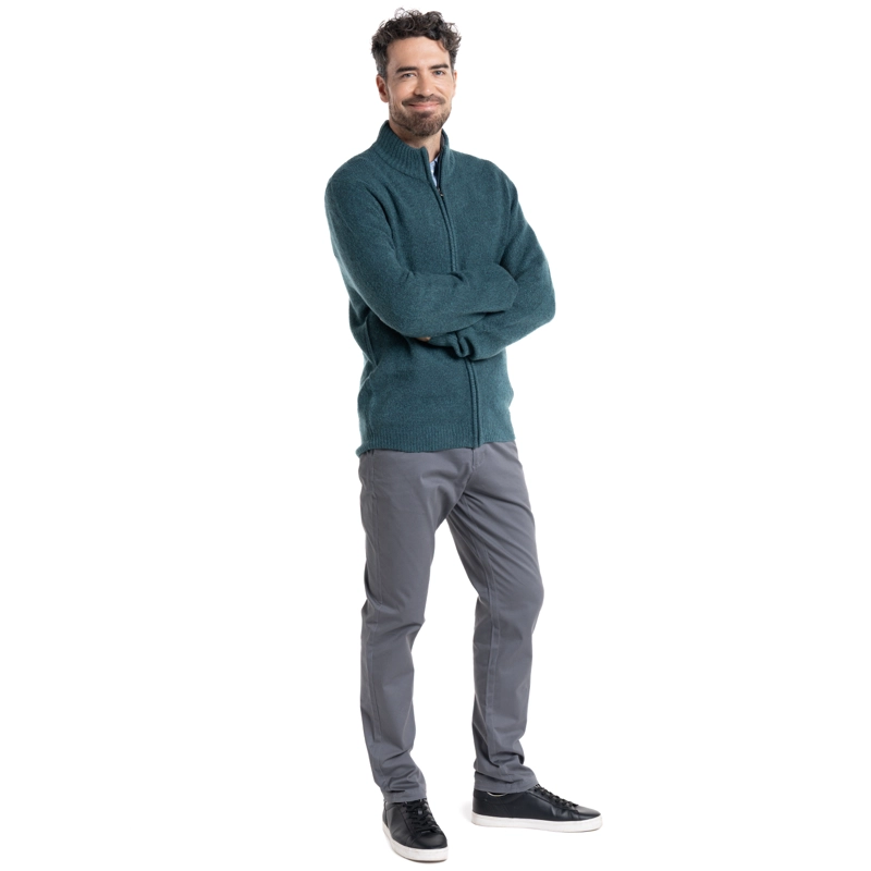 SWEATER FULL ZIPPER | VERDE PETRÓLEO - 4