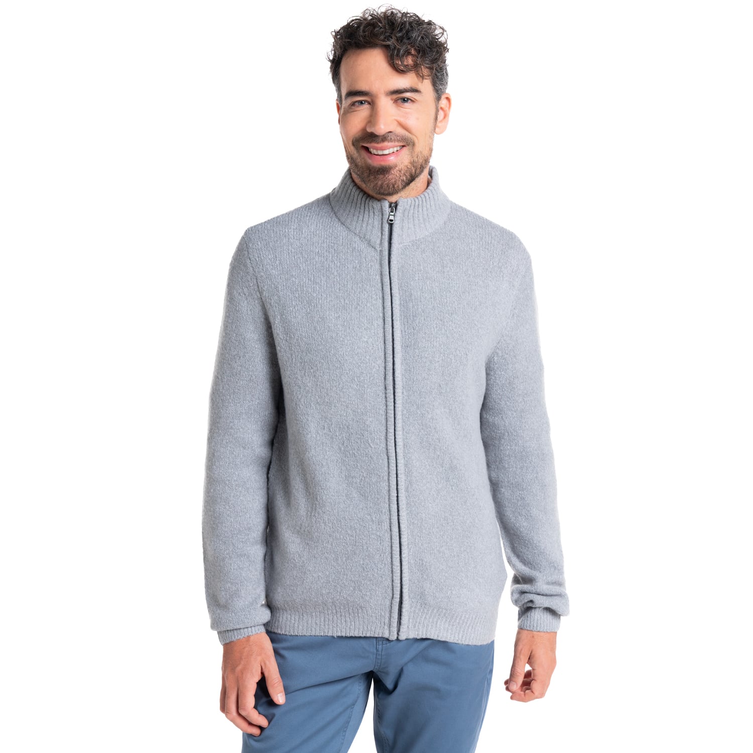 SWEATER FULL ZIPPER | GRIS - 1