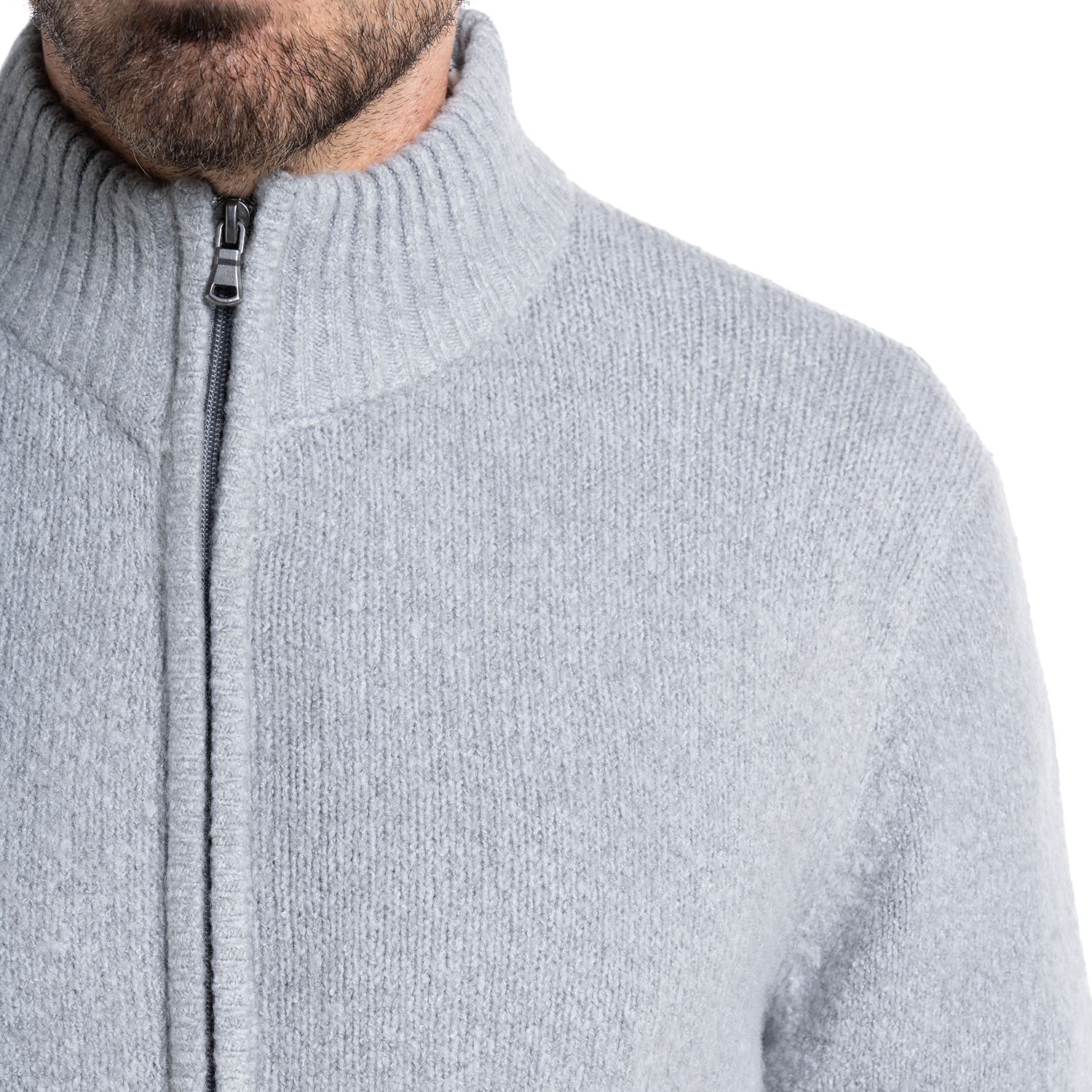 SWEATER FULL ZIPPER | GRIS - 3