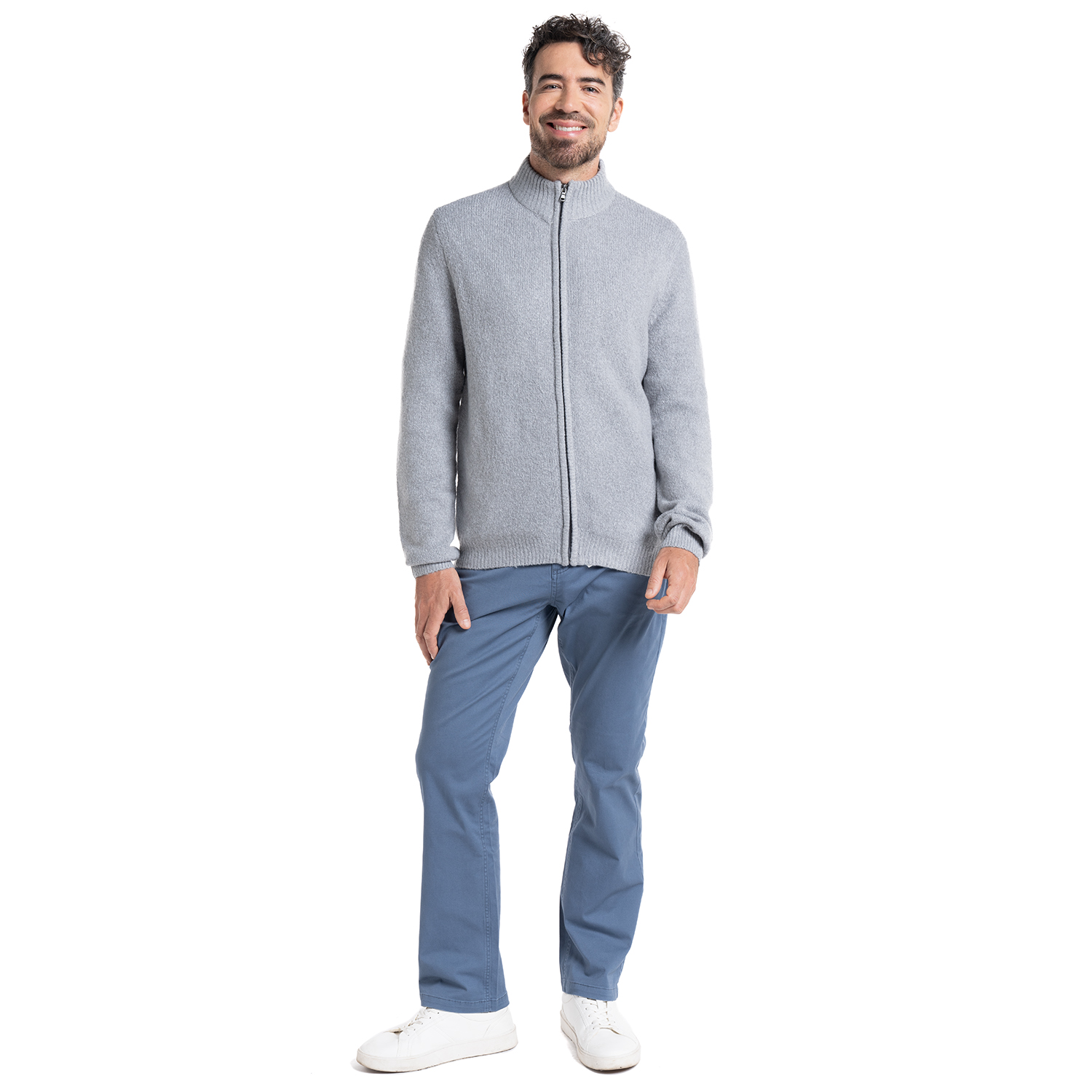 SWEATER FULL ZIPPER | GRIS - 4