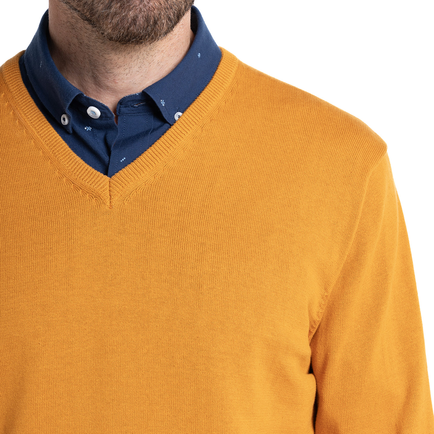 SWEATER CUELLO V | OCRE - 3