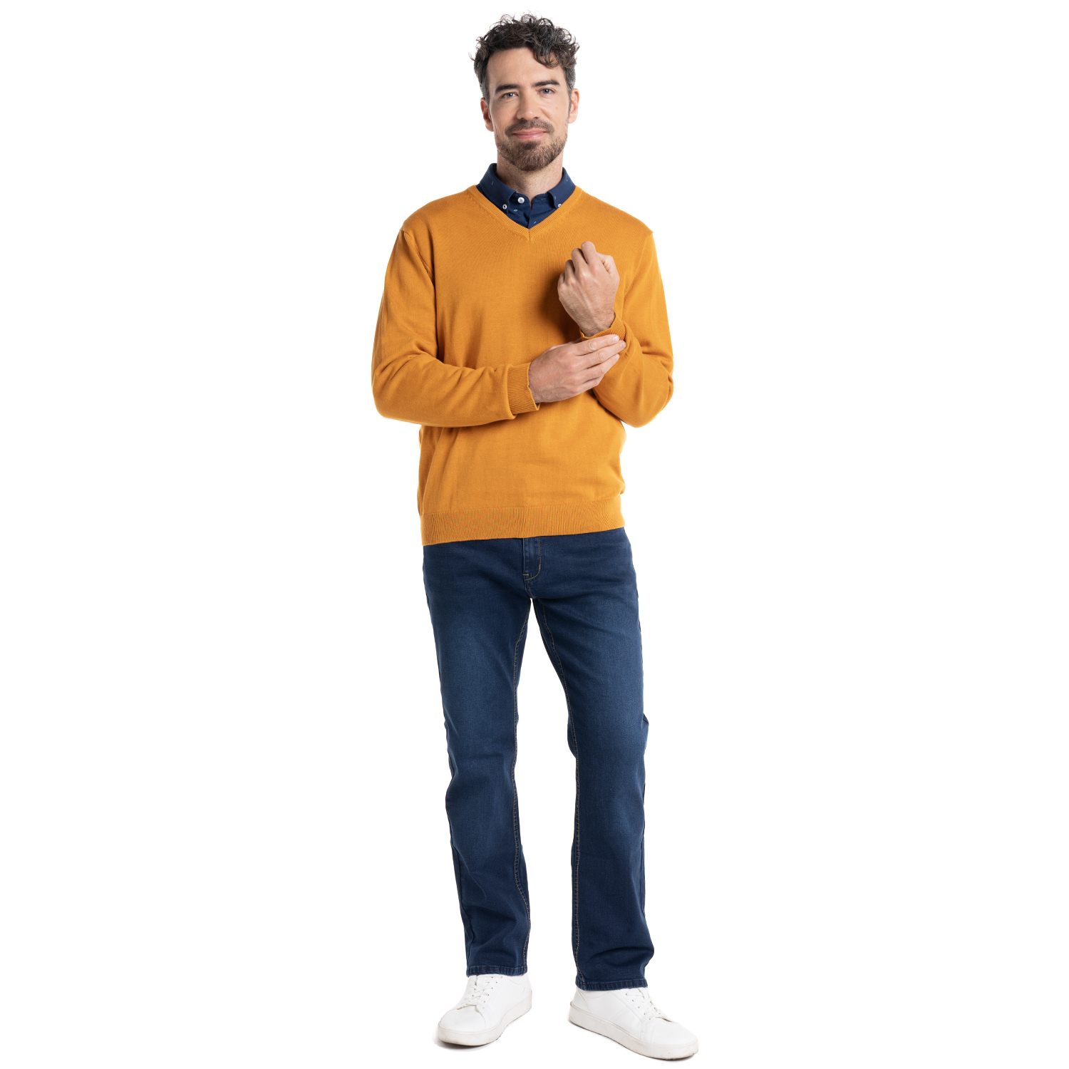 SWEATER CUELLO V | OCRE - 4