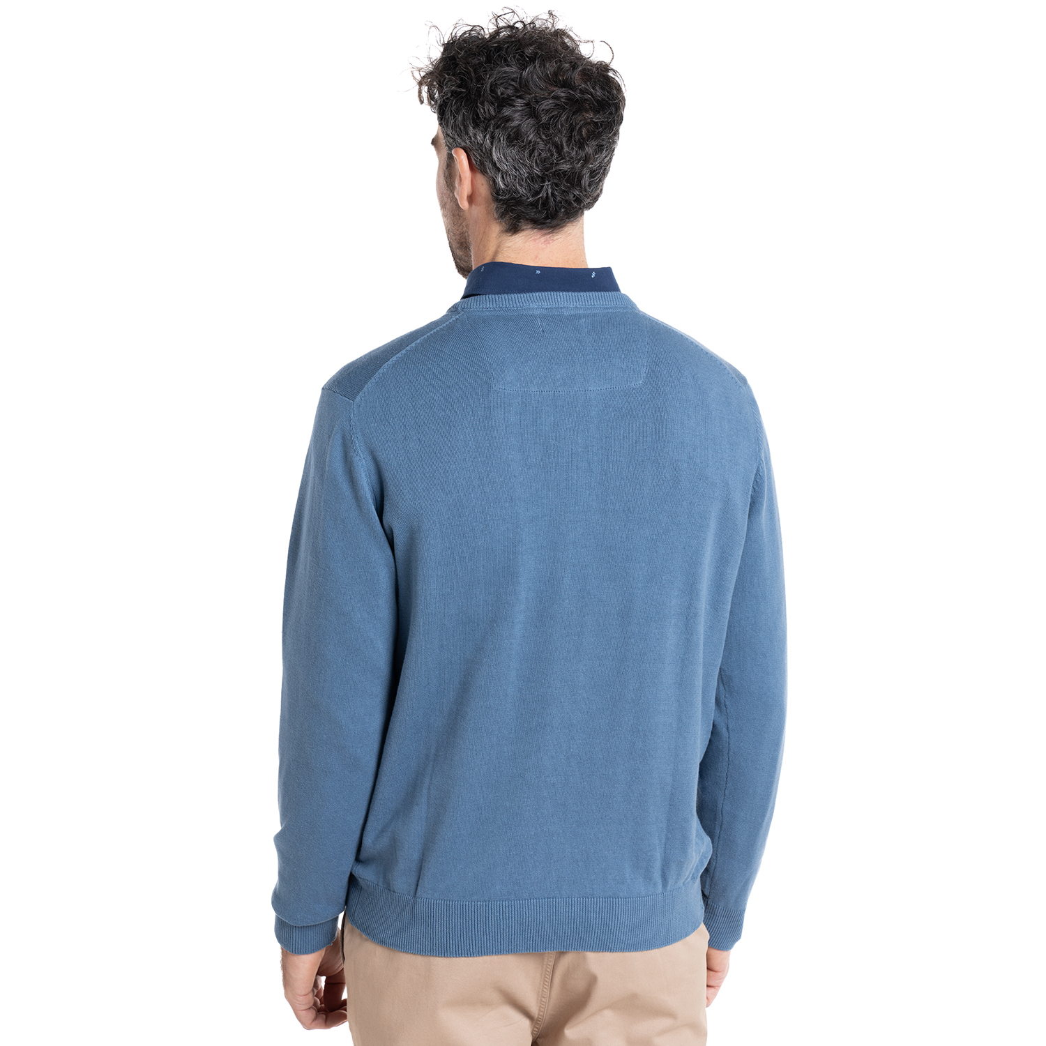 SWEATER CUELLO V | AZUL - 2