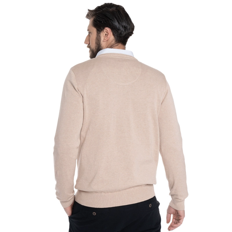 SWEATER HOMBRE CUELLO V VENECIA | BEIGE - 2
