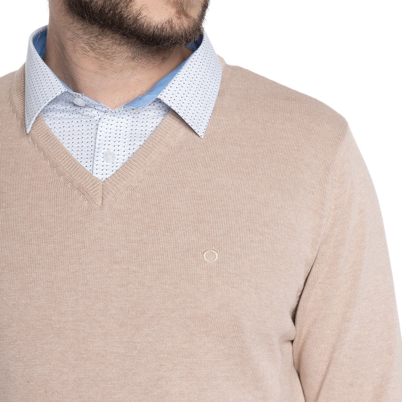 SWEATER HOMBRE CUELLO V VENECIA | BEIGE - 3