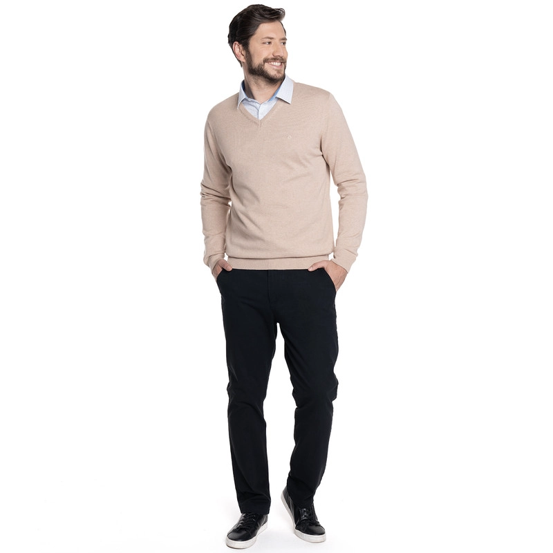 SWEATER HOMBRE CUELLO V VENECIA | BEIGE - 4