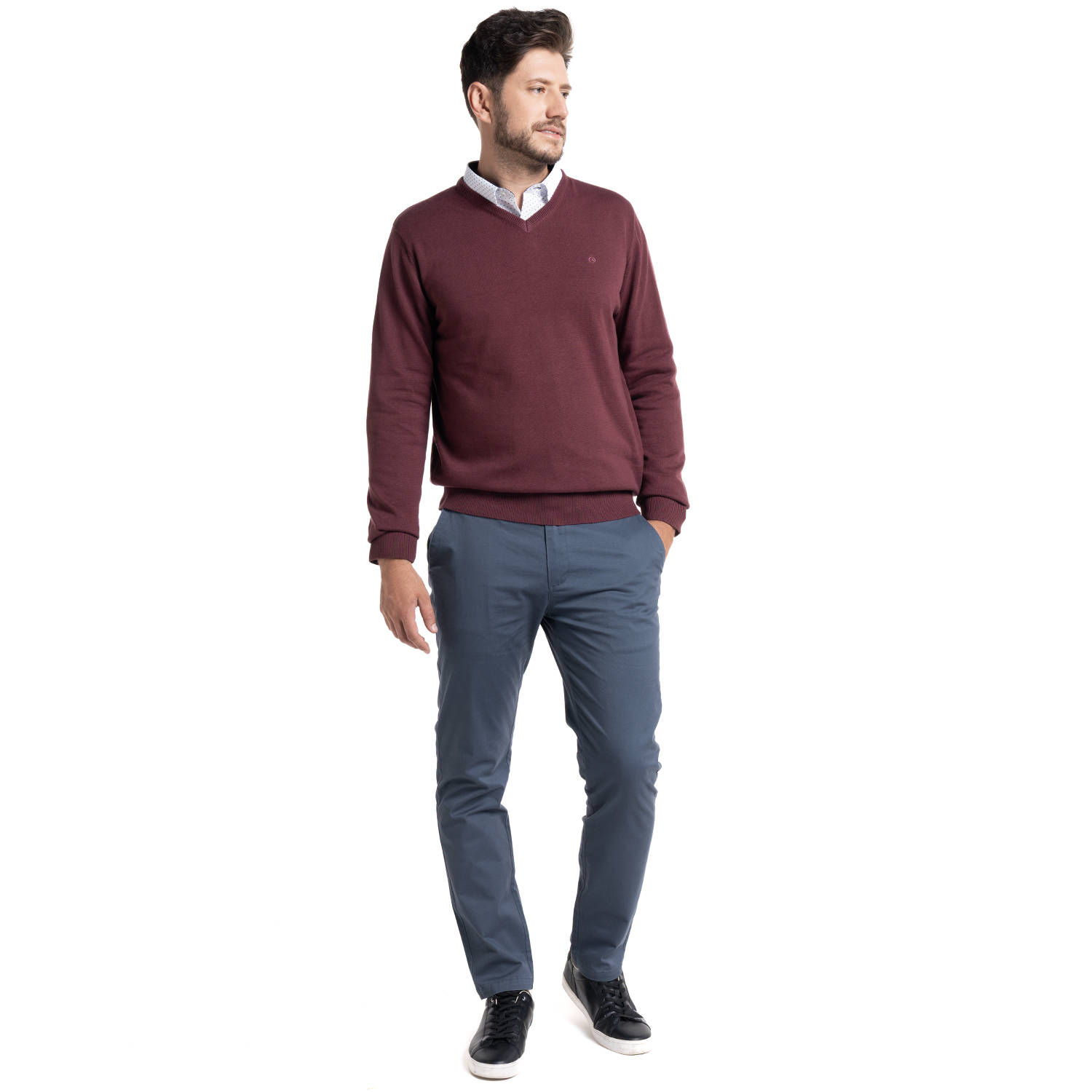 SWEATER HOMBRE CUELLO V VENECIA | BURDEO - 4