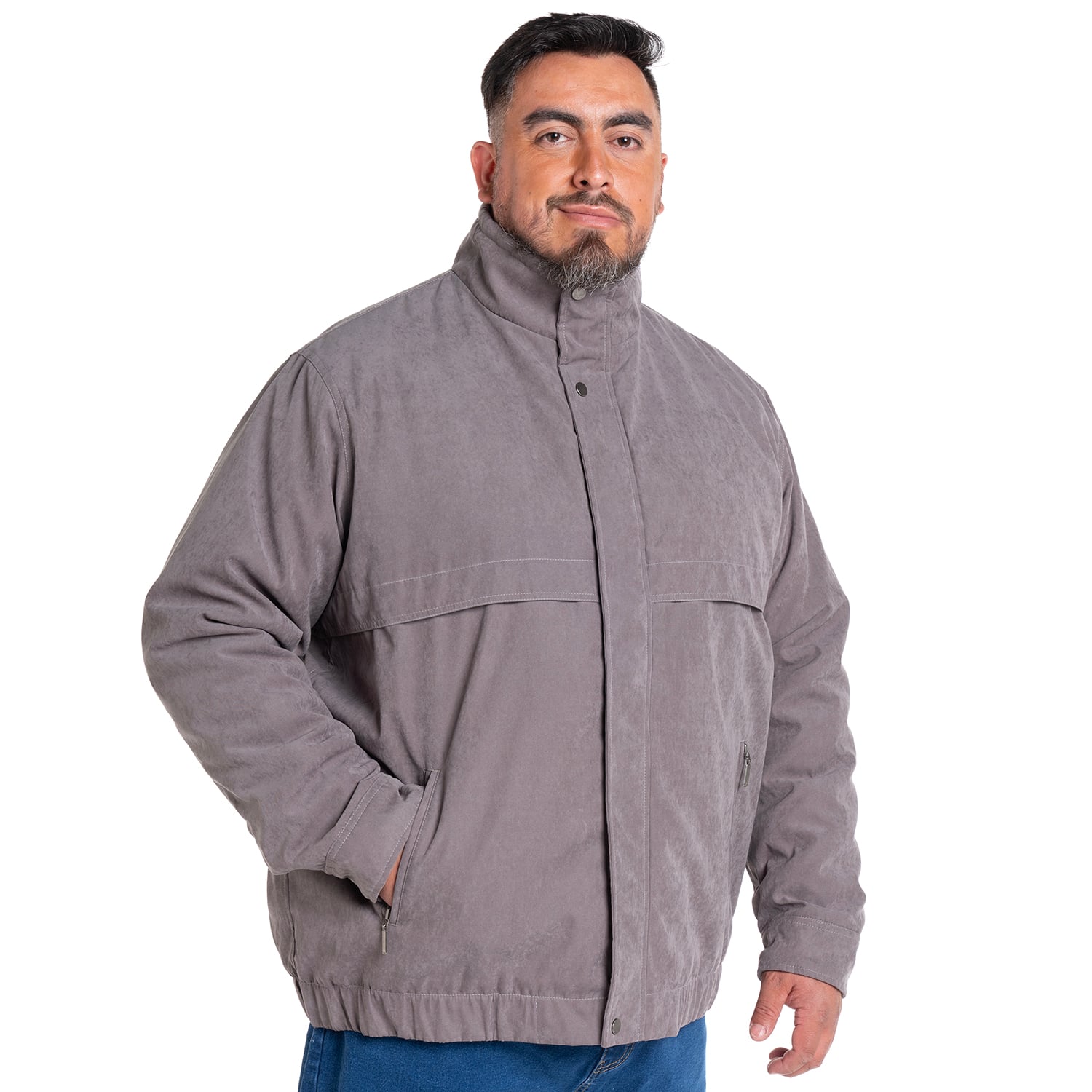 CHAQUETA MICROFIBRA | GRIS - 1