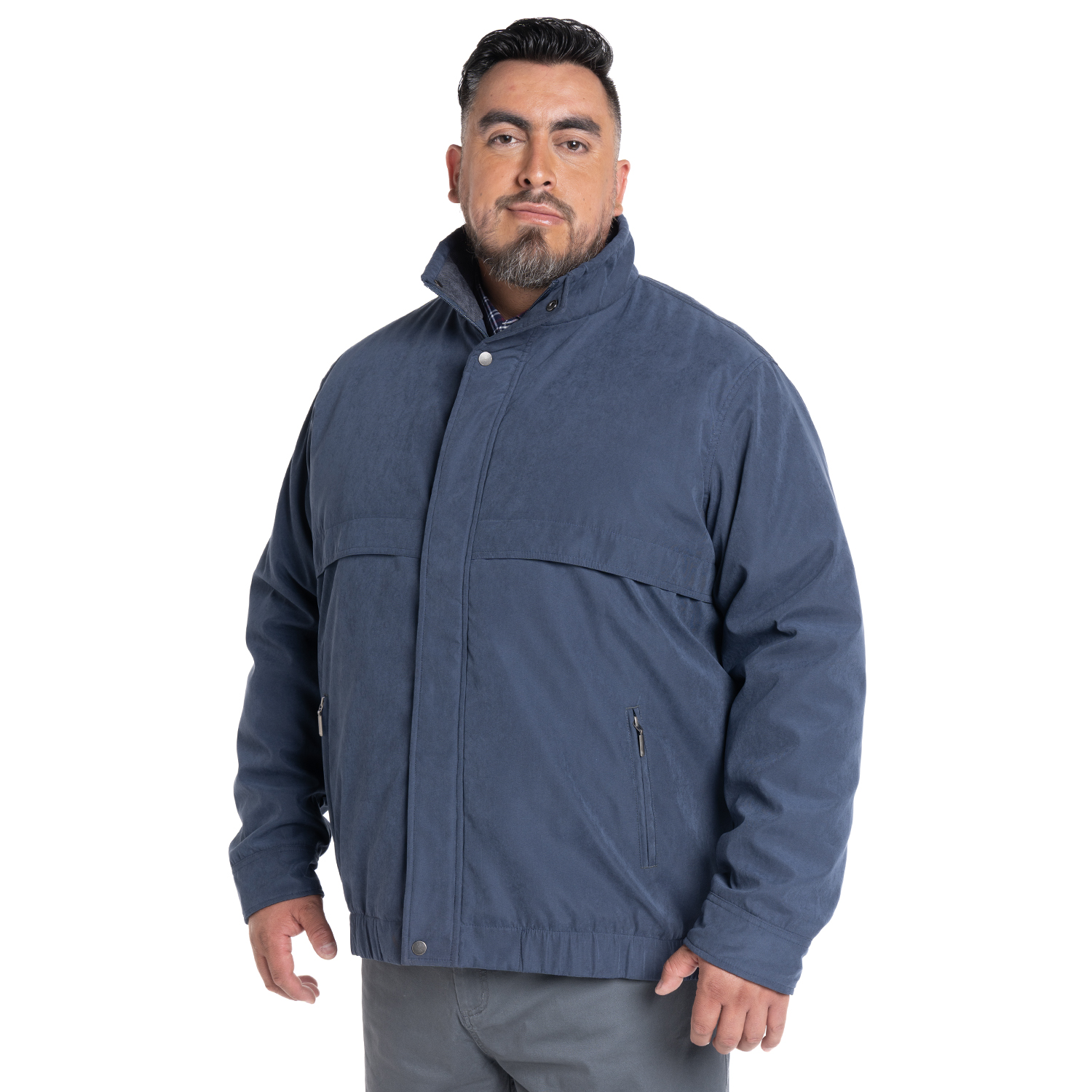 CHAQUETA MICROFIBRA | AZUL MARINO - 1