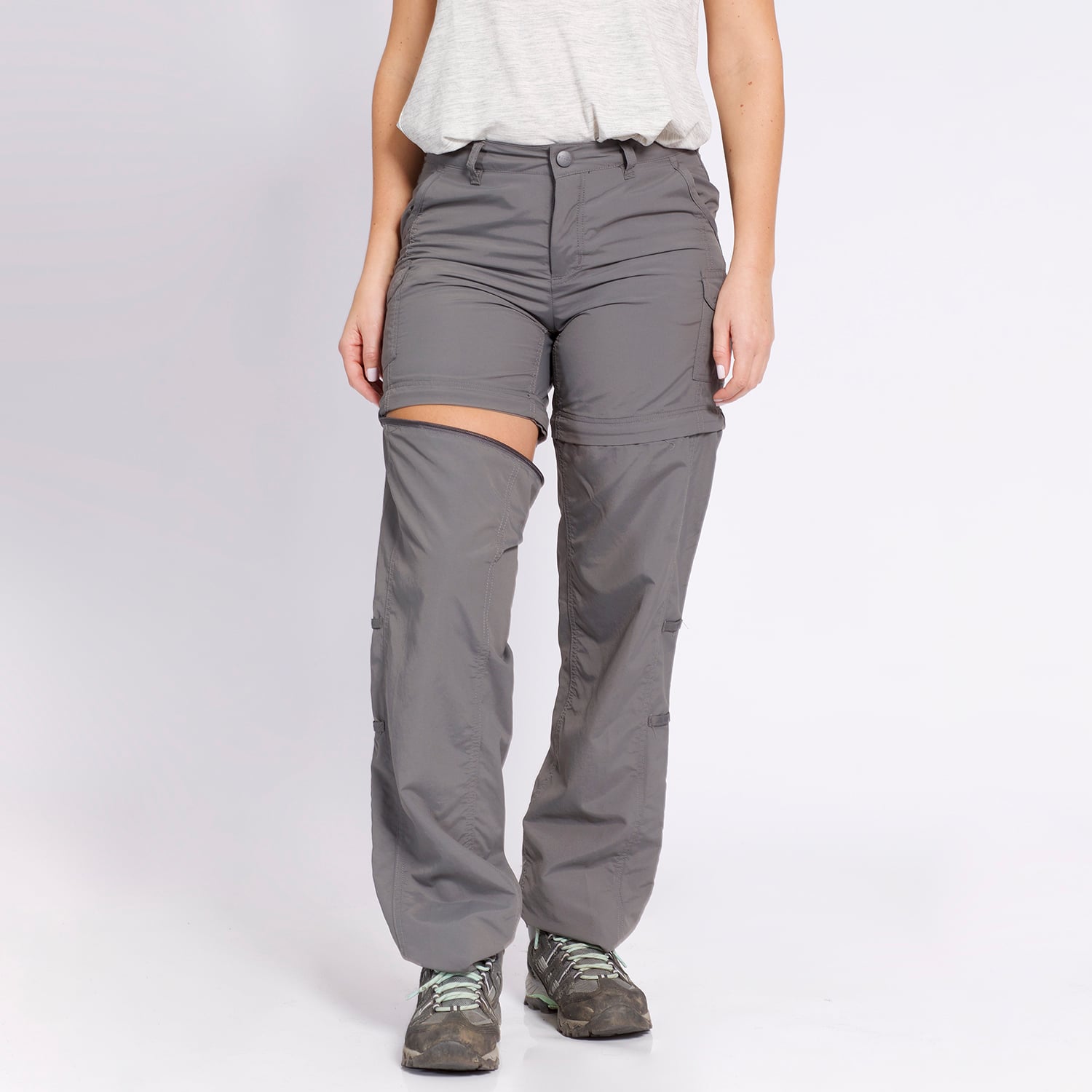 PANTALÓN DESMONTABLE MUJER GRIS OSCURO - 2