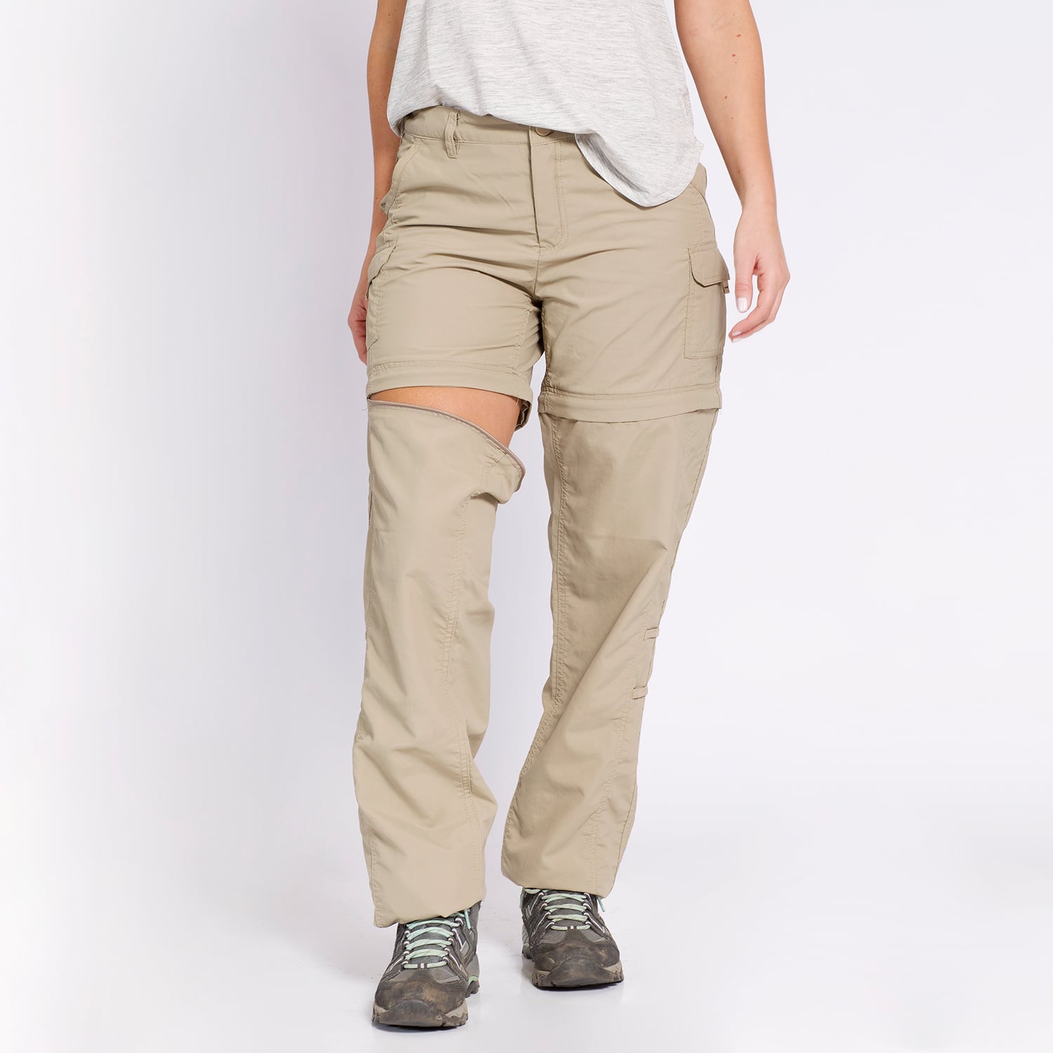 PANTALÓN DESMONTABLE MUJER BEIGE - 2