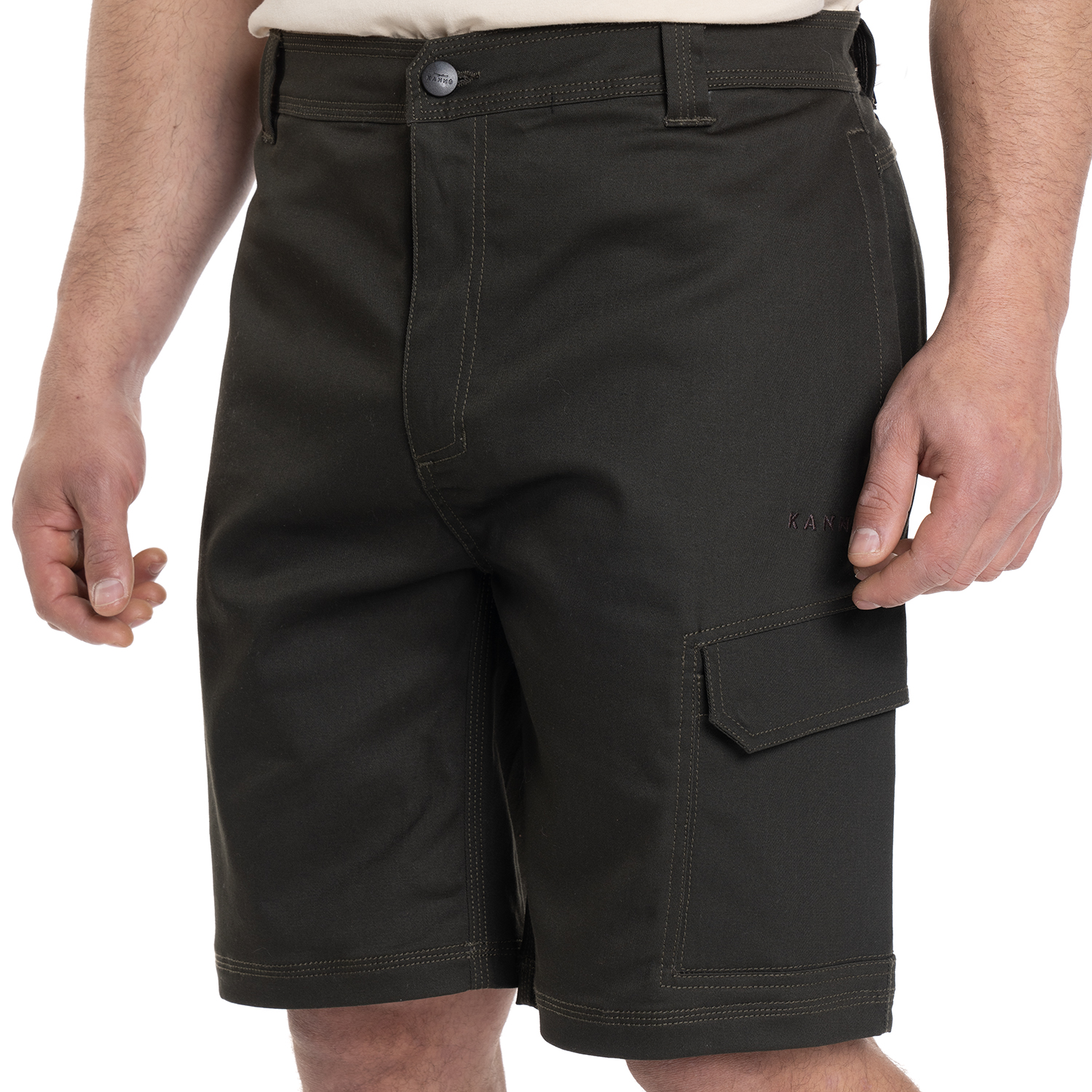 BERMUDA HOMBRE CARGO OUTDOOR EL CARBON | VERDE OSCURO - 1