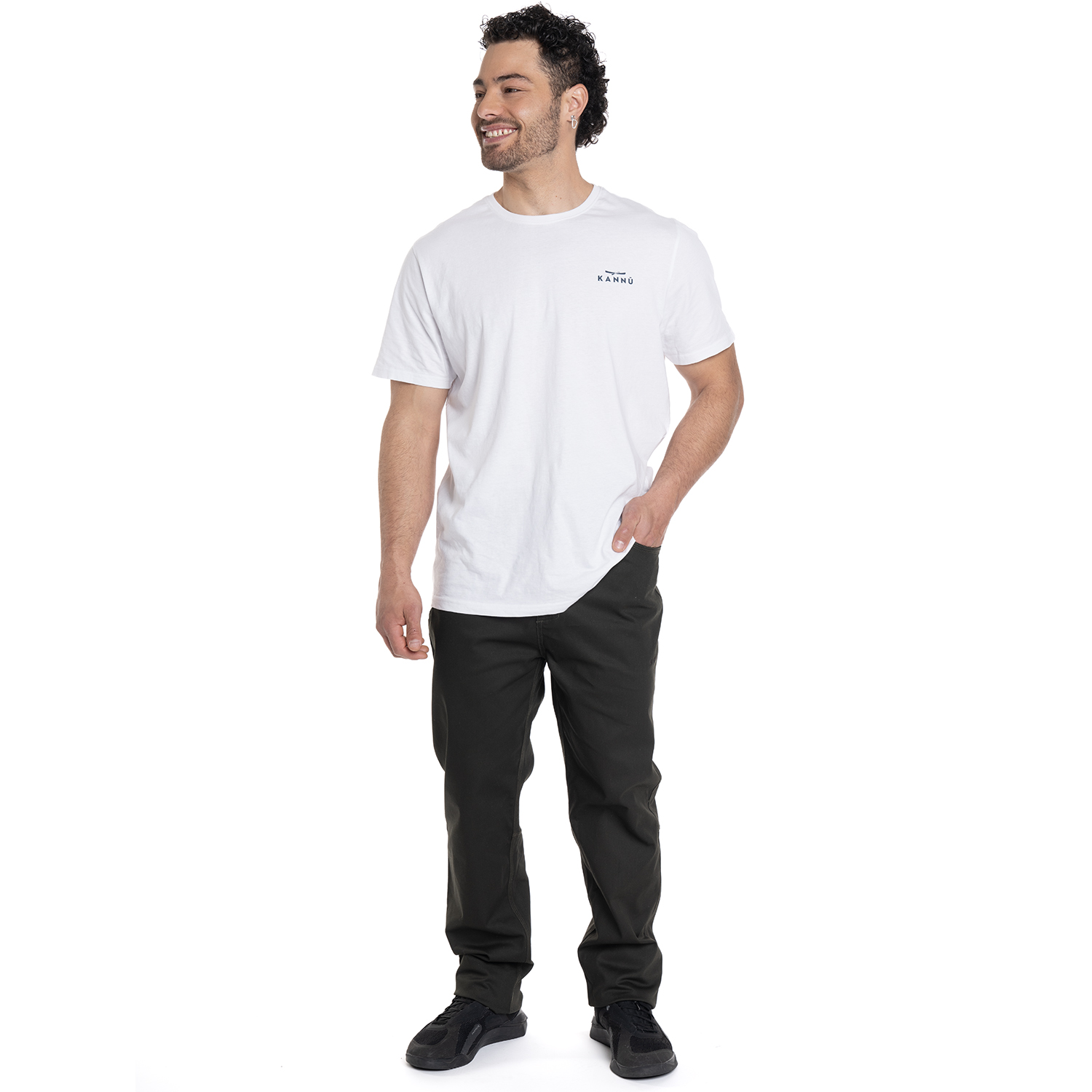 PANTALON HOMBRE OUTDOOR CON CINTURON CALAFATE | VERDE OSCURO - 3