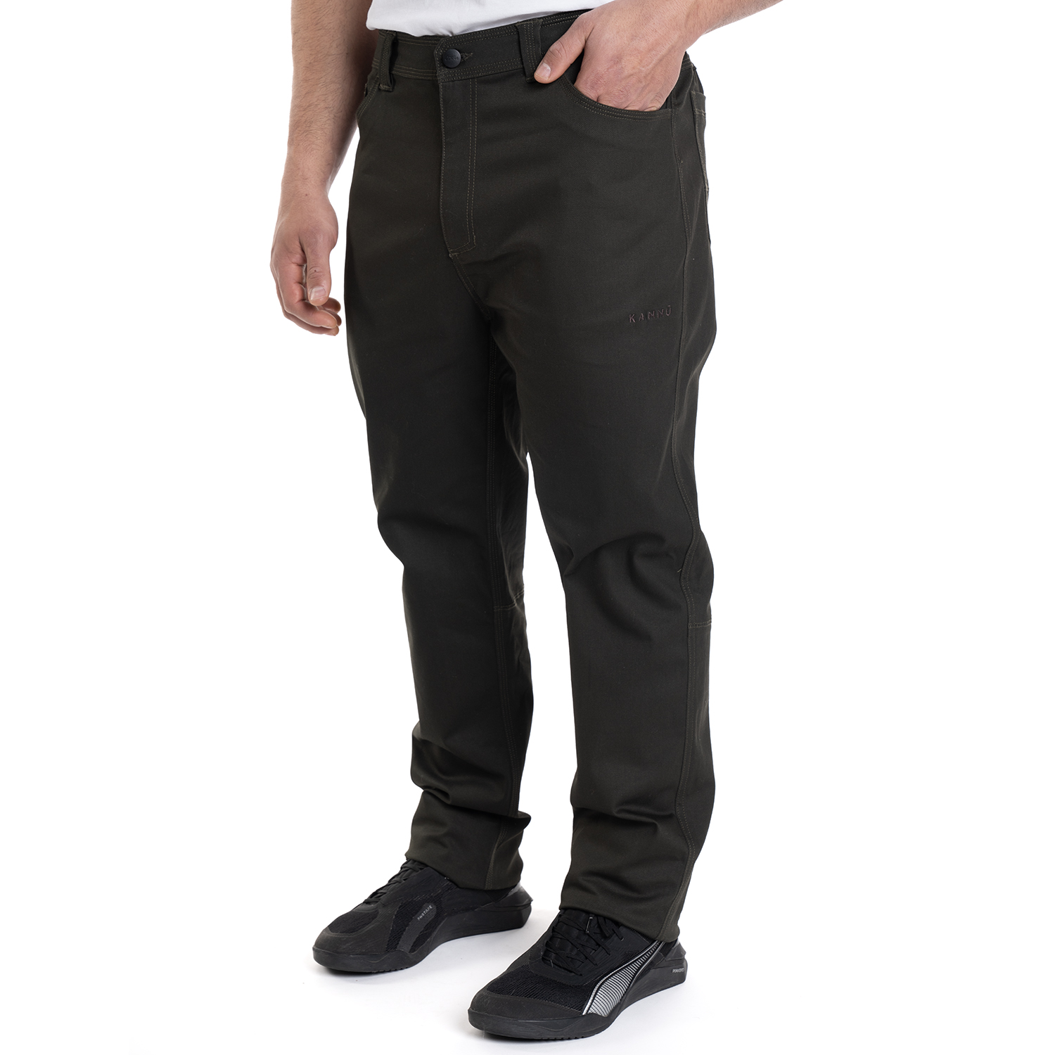 PANTALON HOMBRE OUTDOOR CON CINTURON CALAFATE | VERDE OSCURO - 4