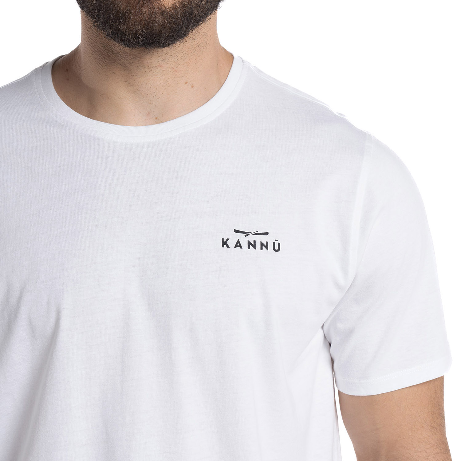 POLERA HOMBRE MANGA CORTA MINI LOGO ALGODON ORGANICO MODA | BLANCO - 3