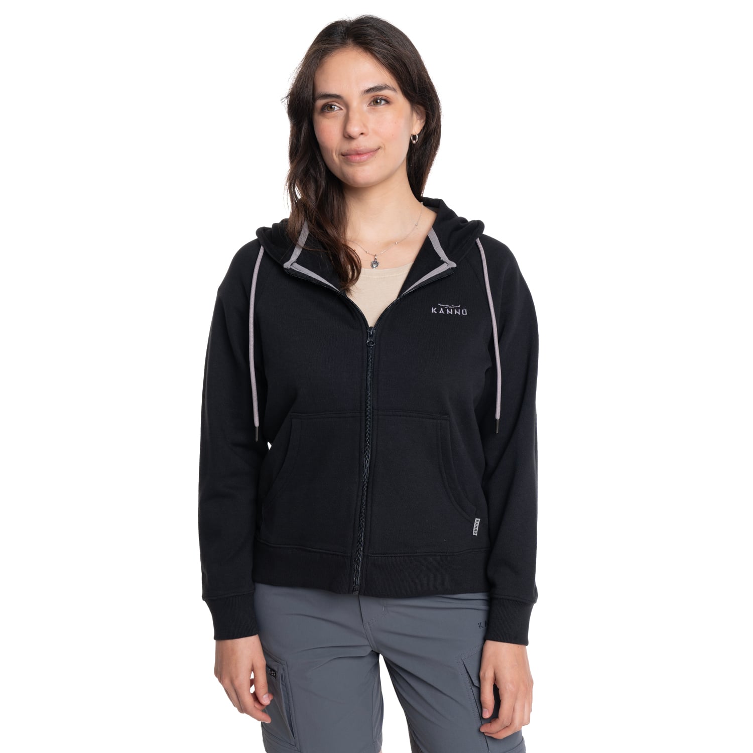 POLERON MUJER FULL ZIPPER COIGUE | NEGRO - 1