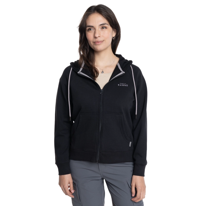 POLERON MUJER FULL ZIPPER COIGUE | NEGRO - 1