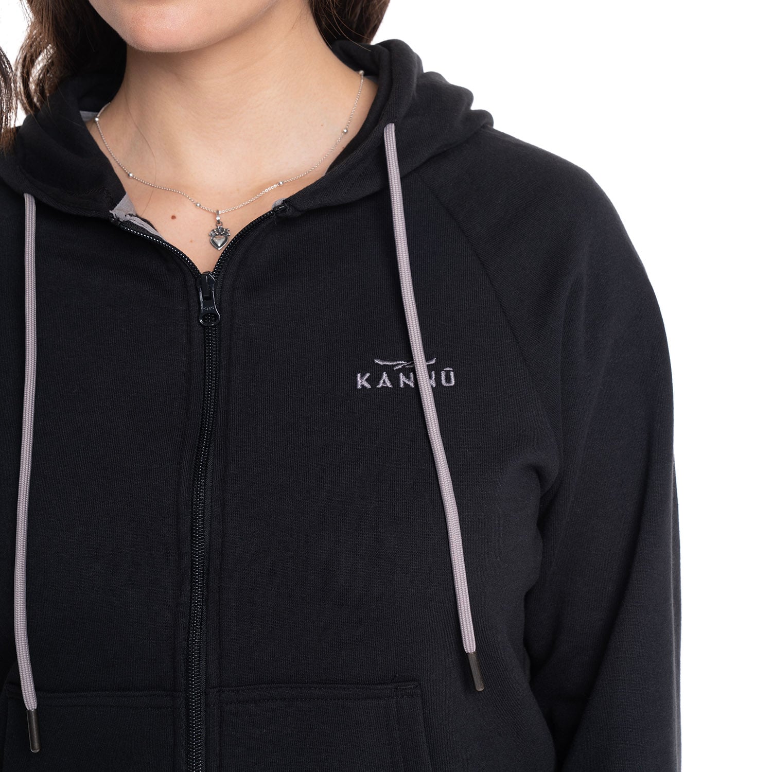 POLERON MUJER FULL ZIPPER COIGUE | NEGRO - 3