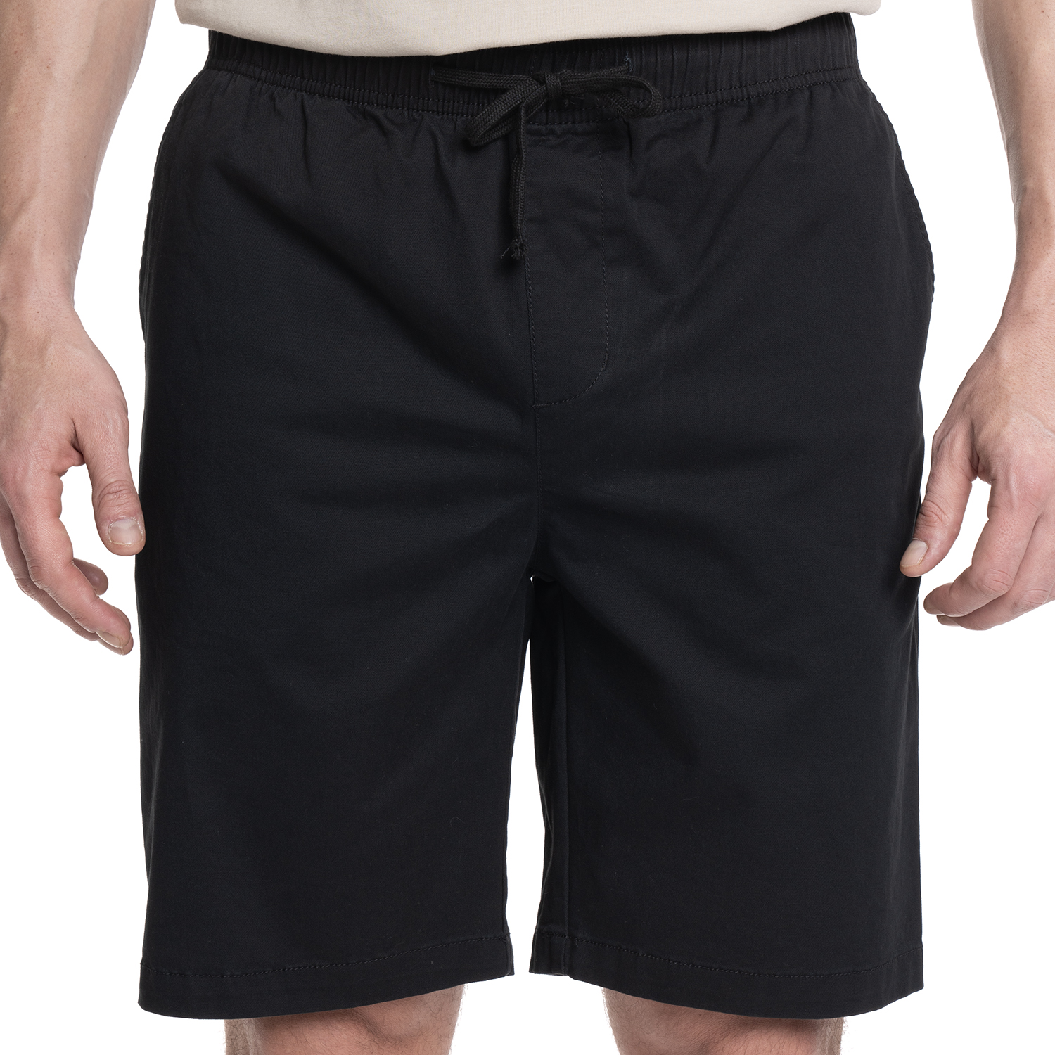 BERMUDA HOMBRE JOGGER PRETINA ELASTICADA BOLSILLO TRASERO | NEGRO - 1