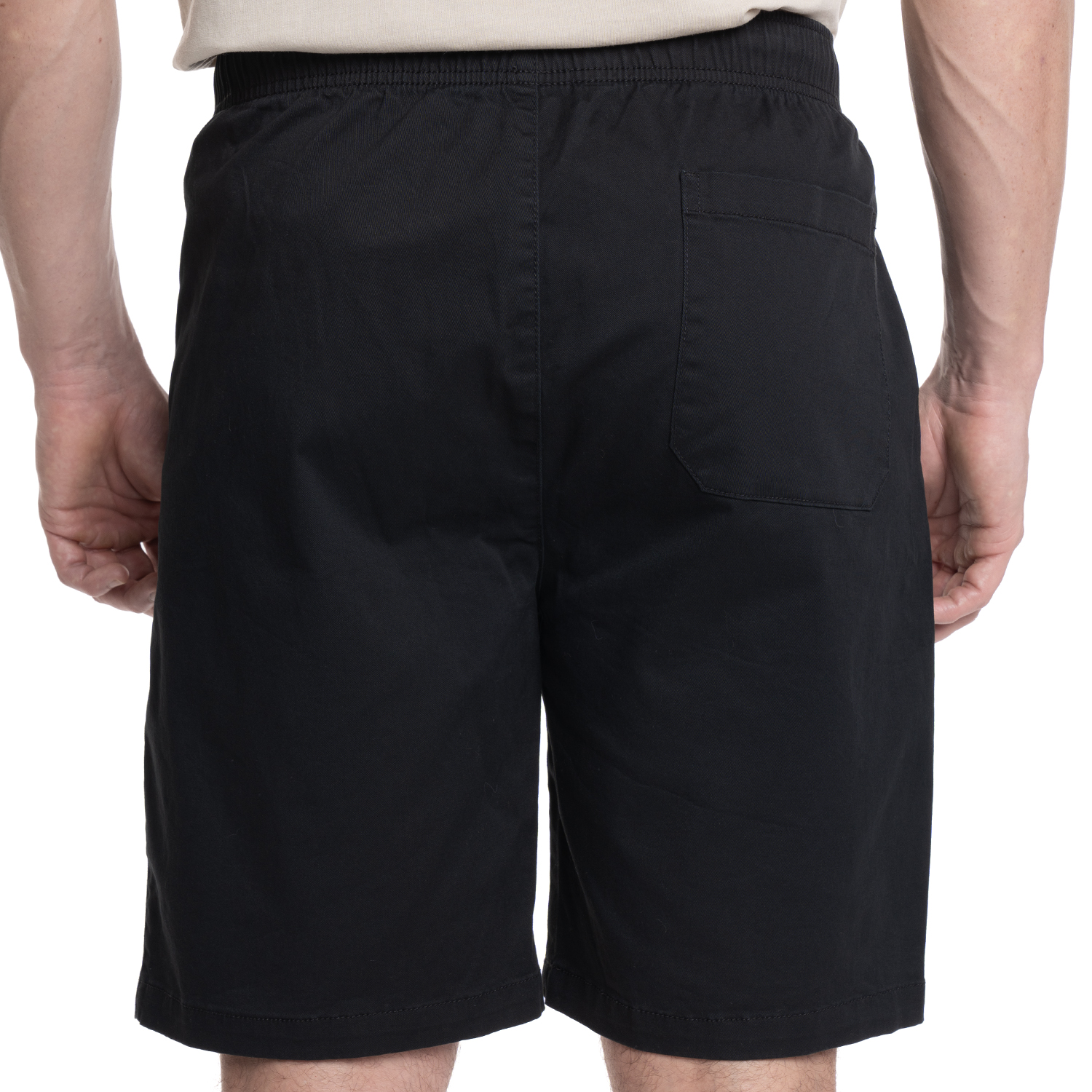BERMUDA HOMBRE JOGGER PRETINA ELASTICADA BOLSILLO TRASERO | NEGRO - 2