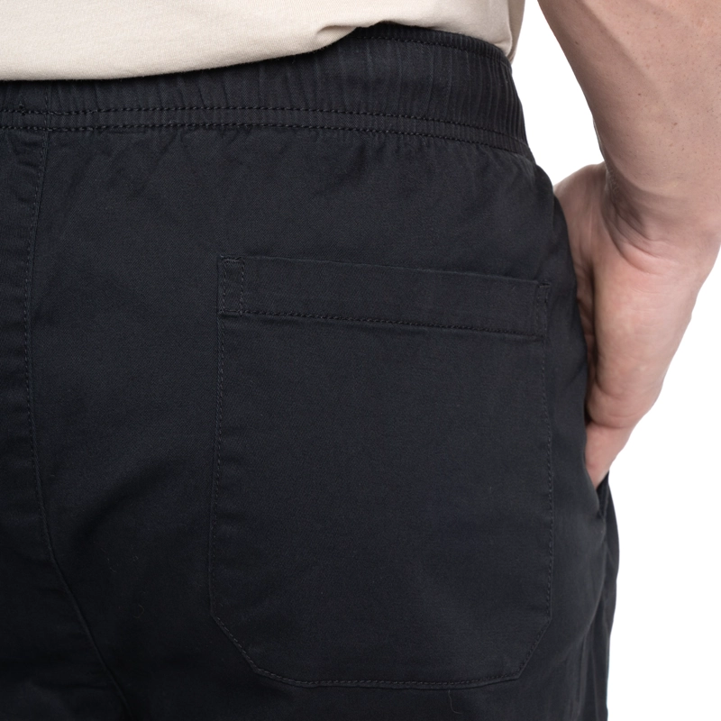 BERMUDA HOMBRE JOGGER PRETINA ELASTICADA BOLSILLO TRASERO | NEGRO - 3