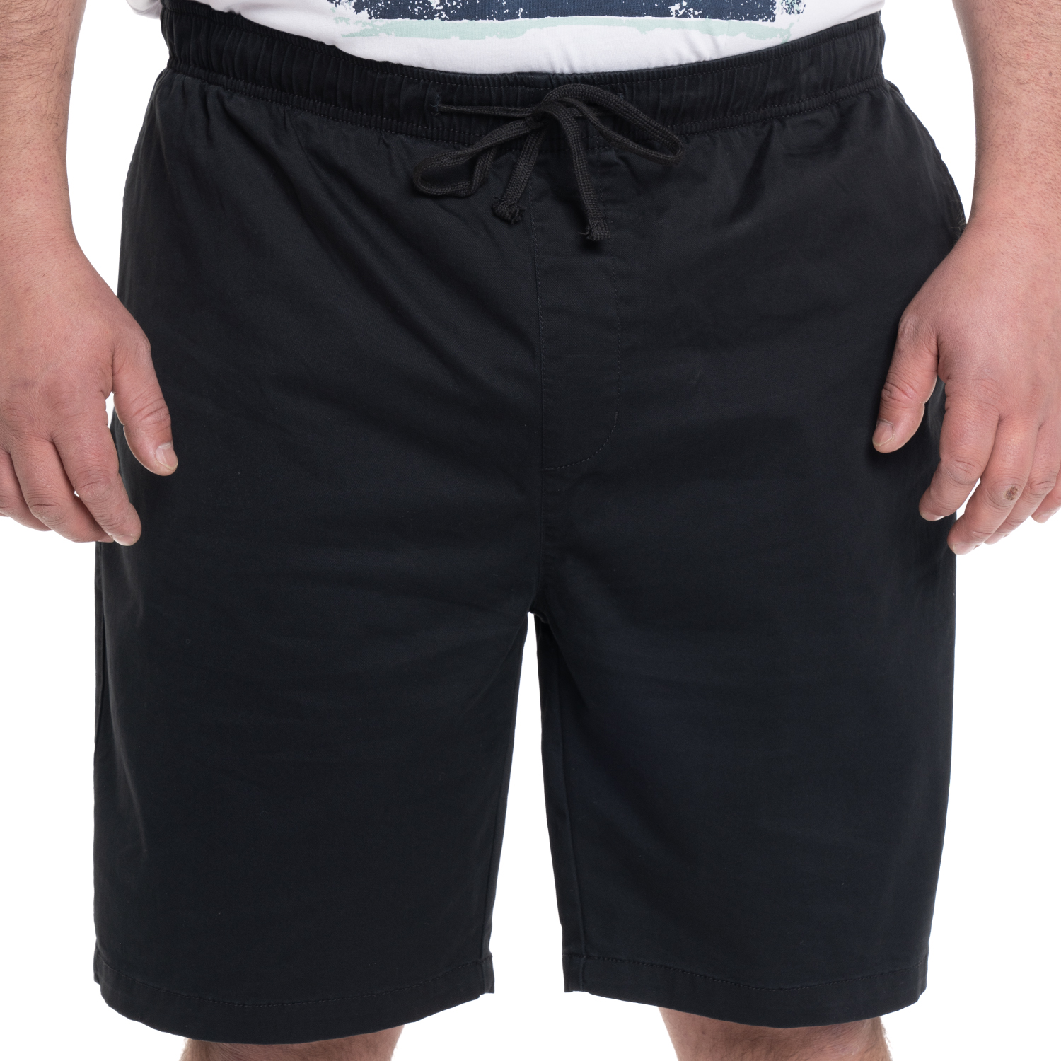 BERMUDA HOMBRE JOGGER PRETINA ELASTICADA BOLSILLO TRASERO | NEGRO - 5