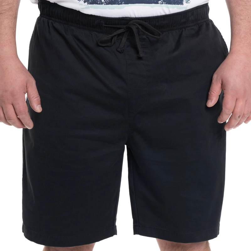 BERMUDA HOMBRE JOGGER PRETINA ELASTICADA BOLSILLO TRASERO | NEGRO - 5