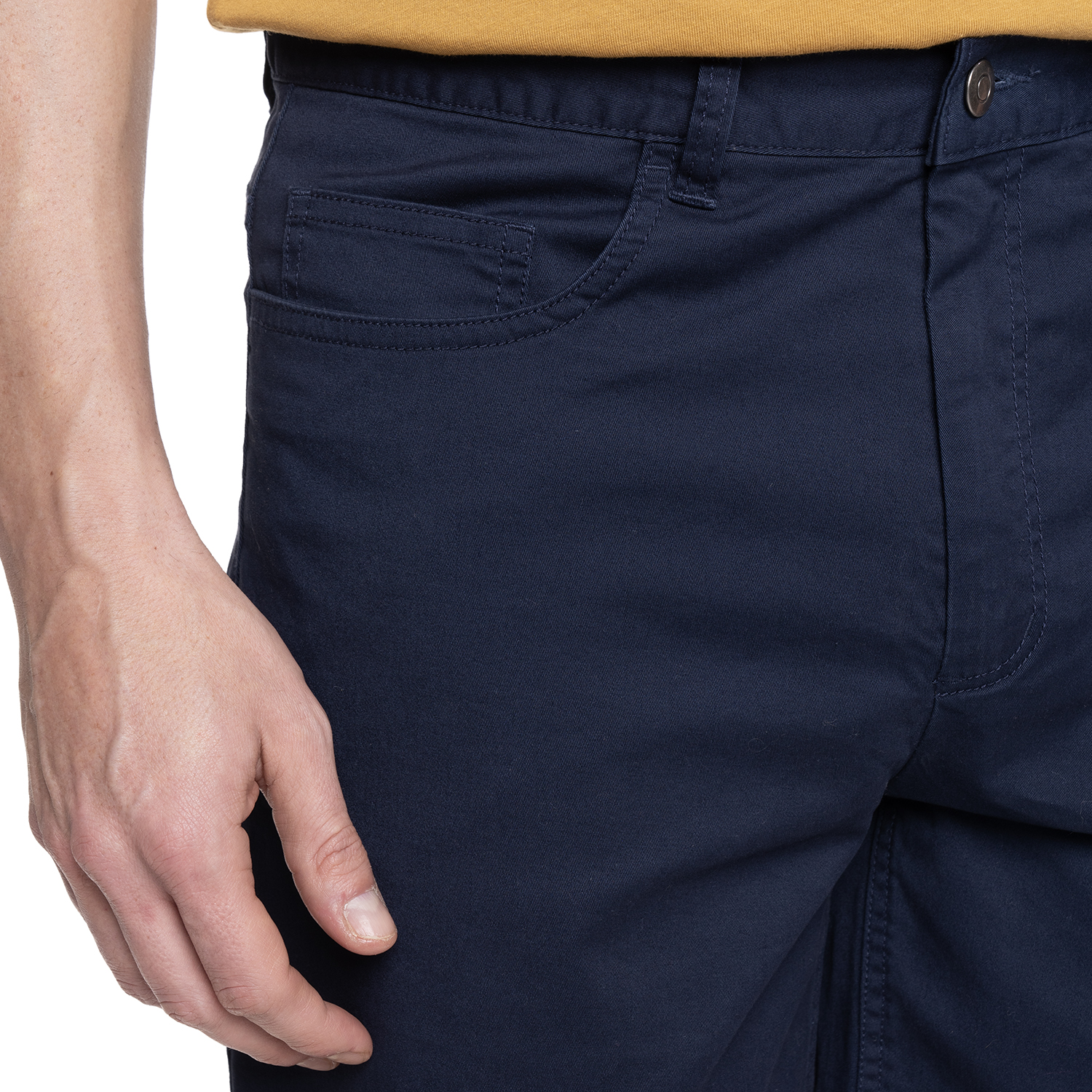 BERMUDA HOMBRE 5 BOLSILLOS ALGODON BCI REGULAR FIT | AZUL MARINO - 3