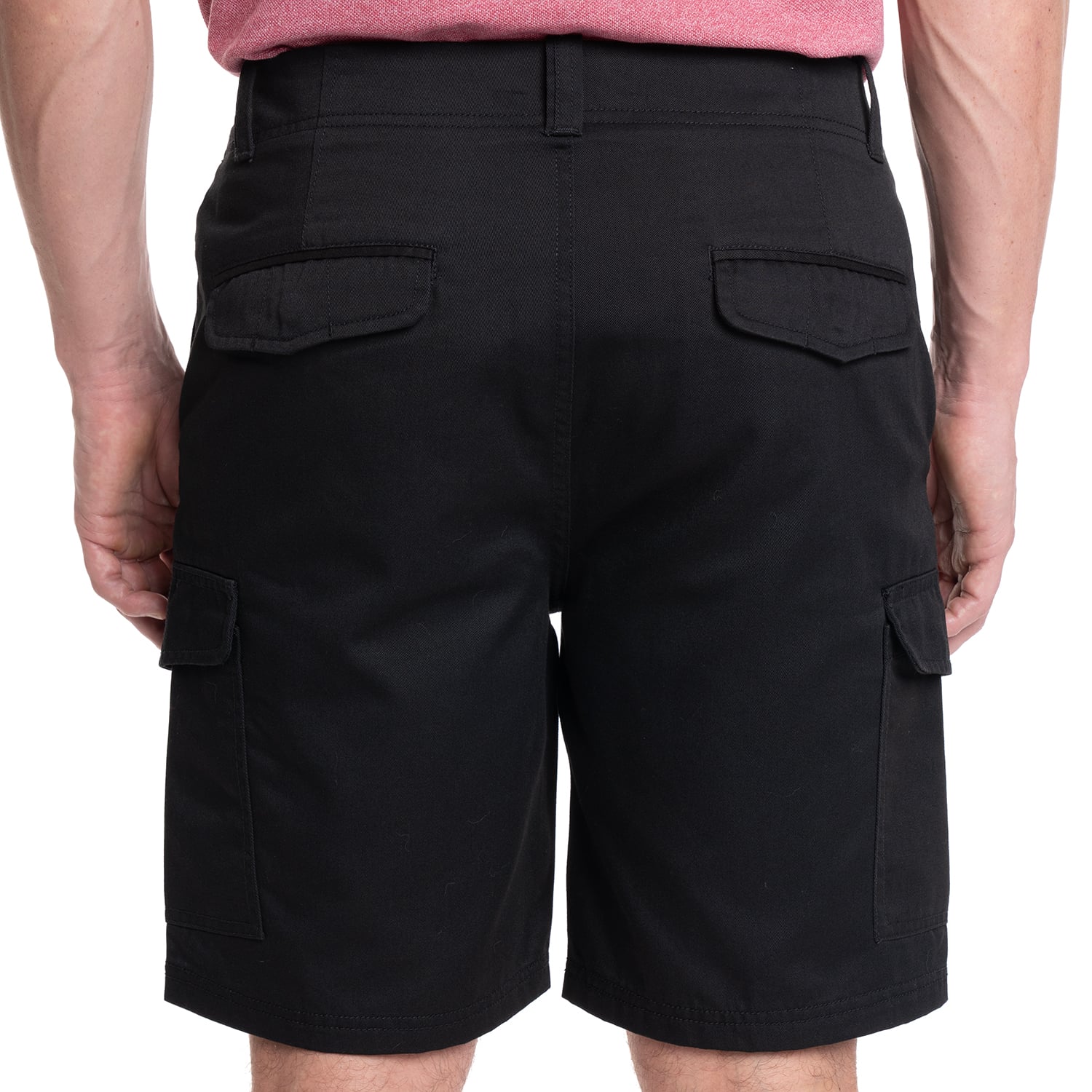 BERMUDA HOMBRE CARGO GABARDINA BOLSILLOS LATERALES | NEGRO - 2