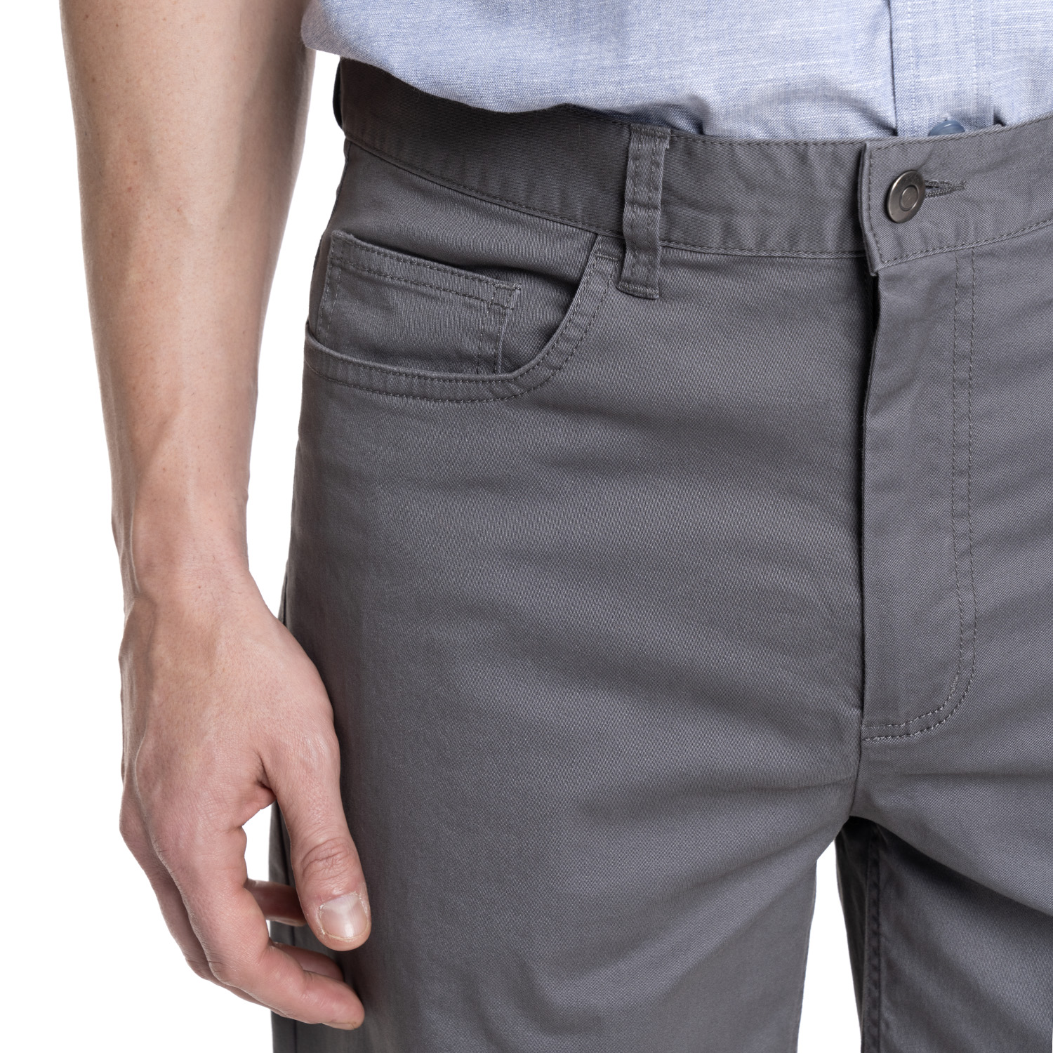 BERMUDA HOMBRE 5 BOLSILLOS ALGODON BCI REGULAR FIT | GRIS OSCURO - 3