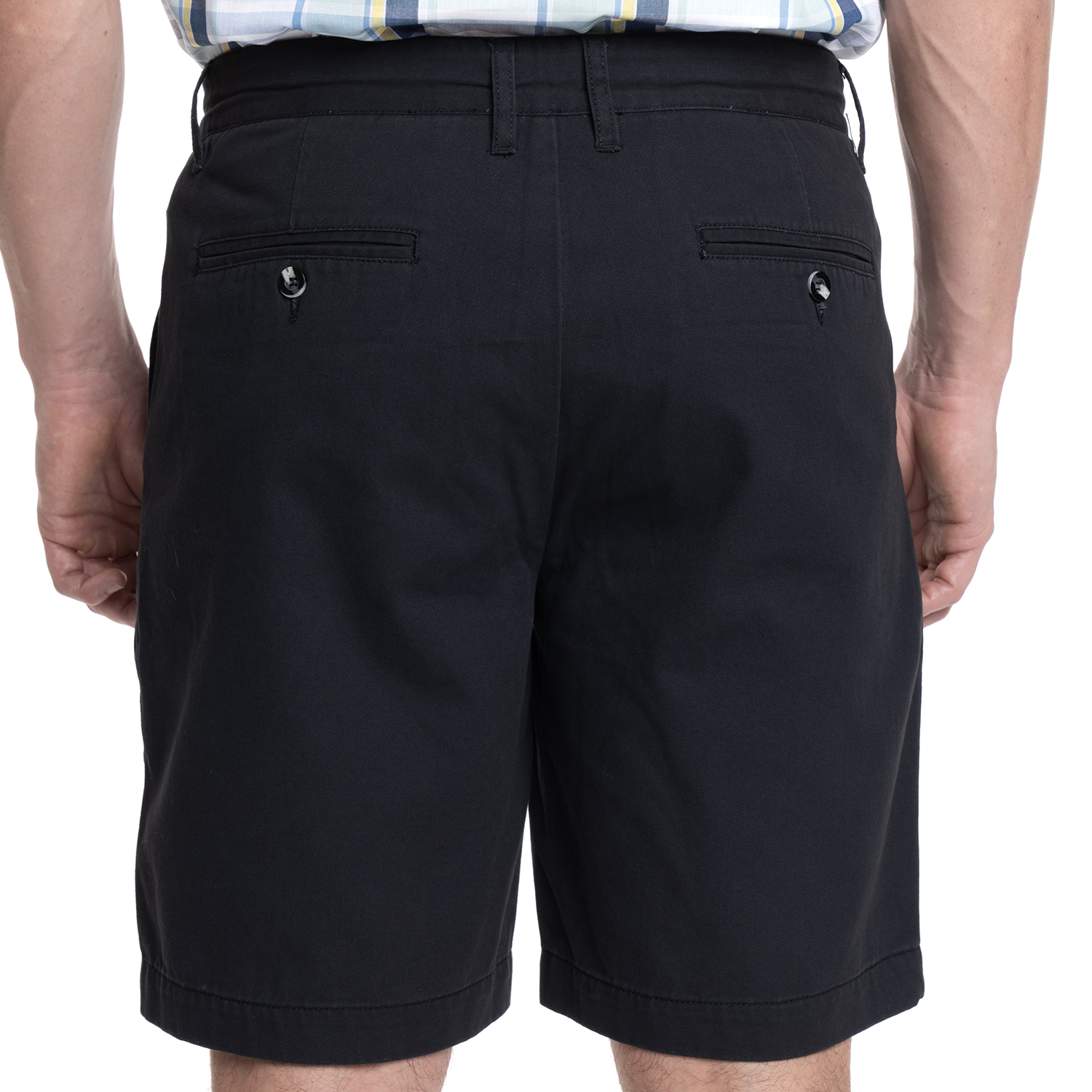 BERMUDA HOMBRE FRENTE PLANO BOLSILLO TRASERO | NEGRO - 2
