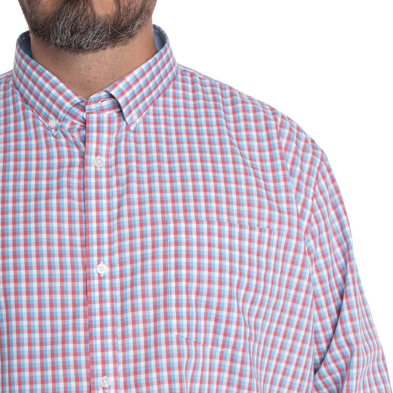 CAMISA HOMBRE CUADROS CUELLO INGLE S FANTASIA PREMIUM | AZUL MARINO - 3