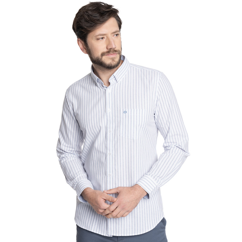 CAMISA HOMBRE CASUAL MANGA LARGA OXFORD LONDRES | ROSADO - 1