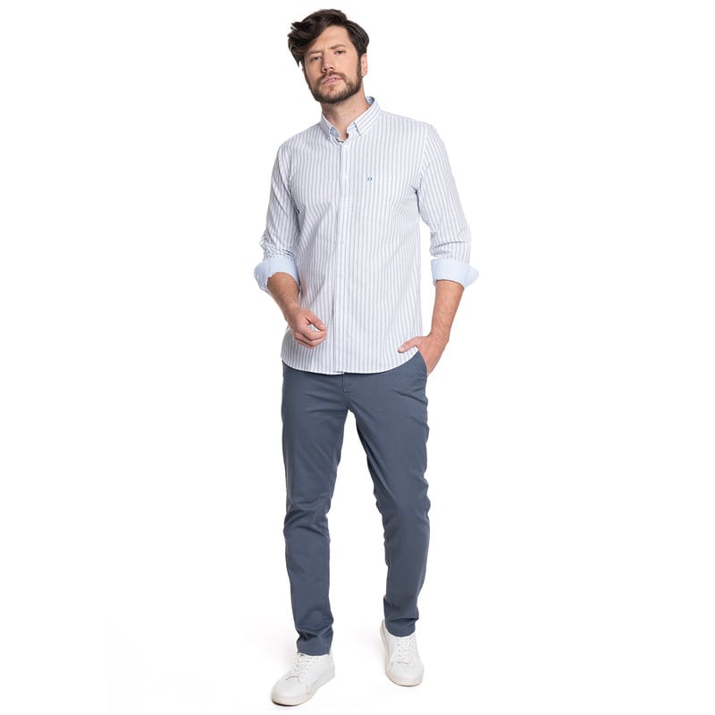CAMISA HOMBRE CASUAL MANGA LARGA OXFORD LONDRES | ROSADO - 4
