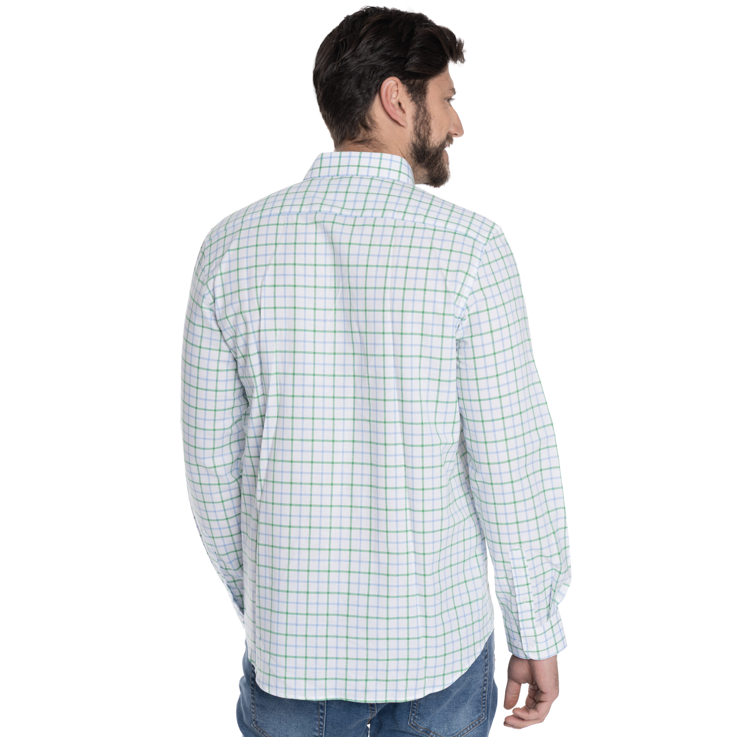 CAMISA HOMBRE CASUAL MANGA LARGA OXFORD LONDRES | VERDE - 2