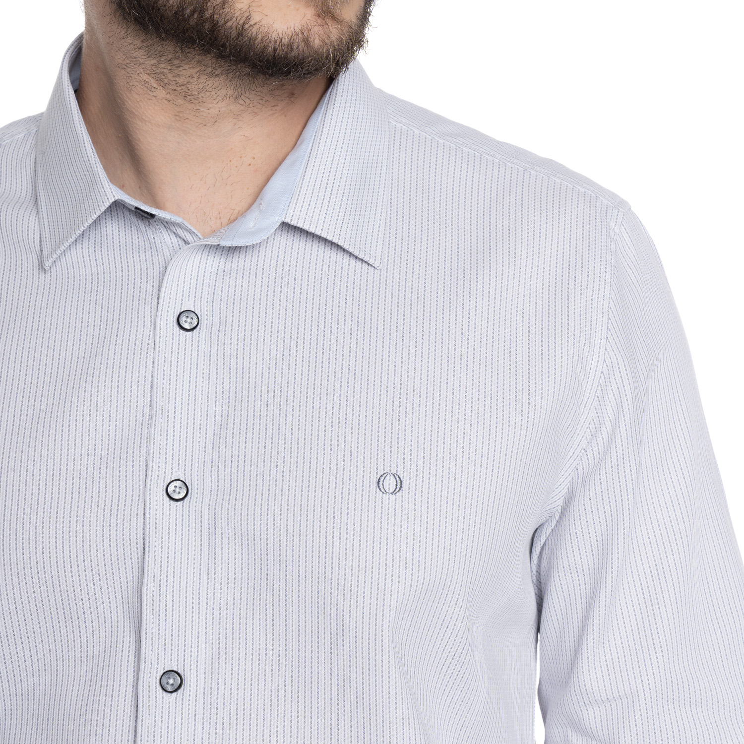 CAMISA HOMBRE CASUAL MANGA LARGA TEXTURADA GRANADA | BLANCO - 2