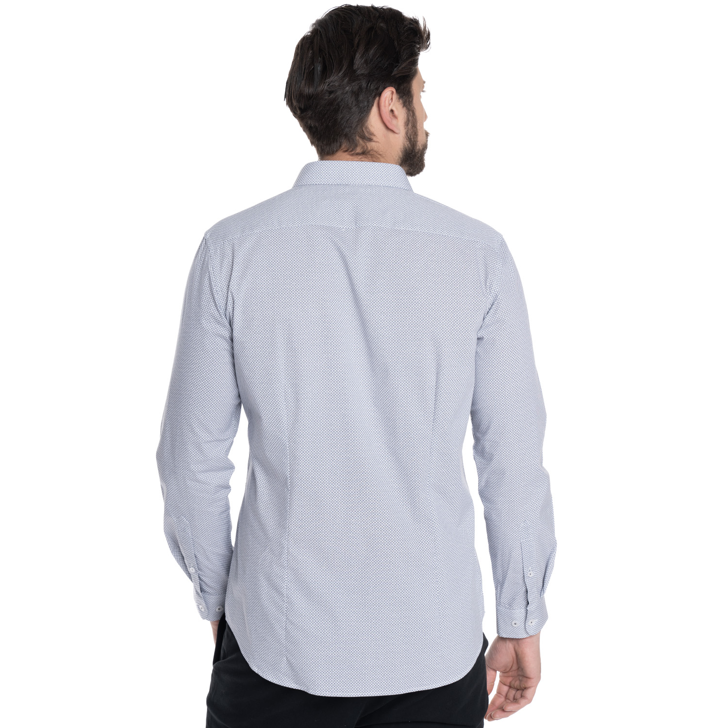 CAMISA HOMBRE CASUAL MANGA LARGA TREVIRA ESTAMPADA SEVILLA | GRIS - 2