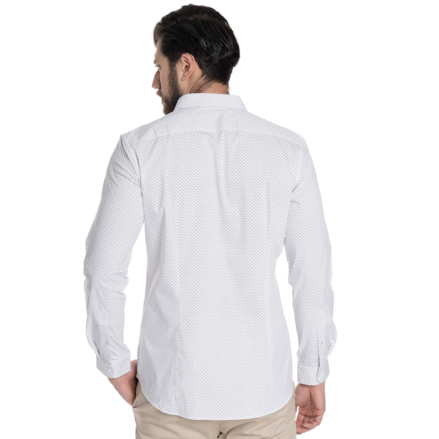 CAMISA HOMBRE CASUAL MANGA LARGA TREVIRA ESTAMPADA SEVILLA | BEIGE - 2